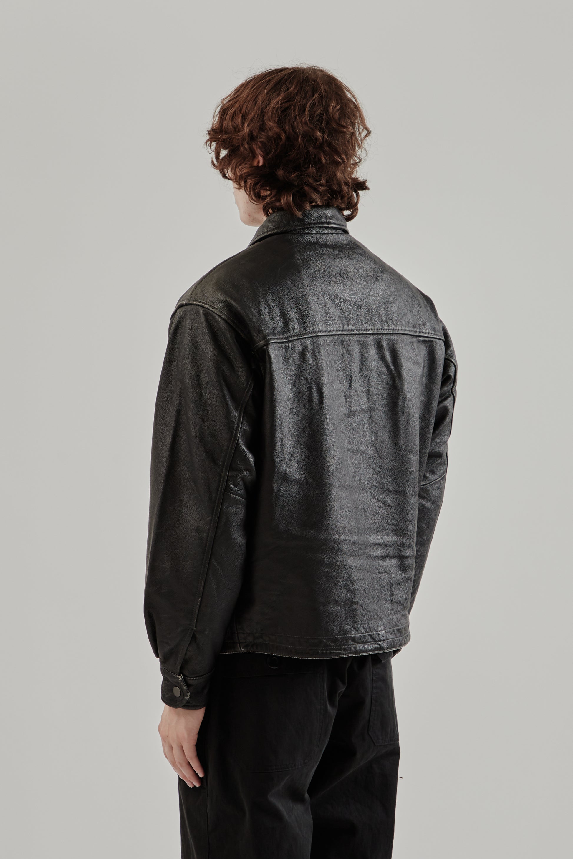 Frizmworks FW25 Destroyed Cowhide Leather Jacket Black 20