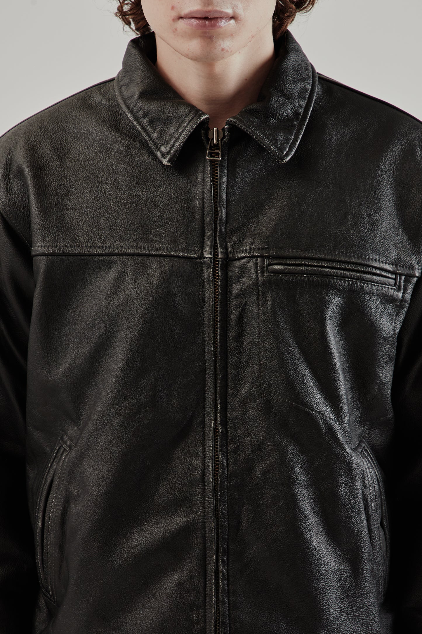 Frizmworks FW25 Destroyed Cowhide Leather Jacket Black 22