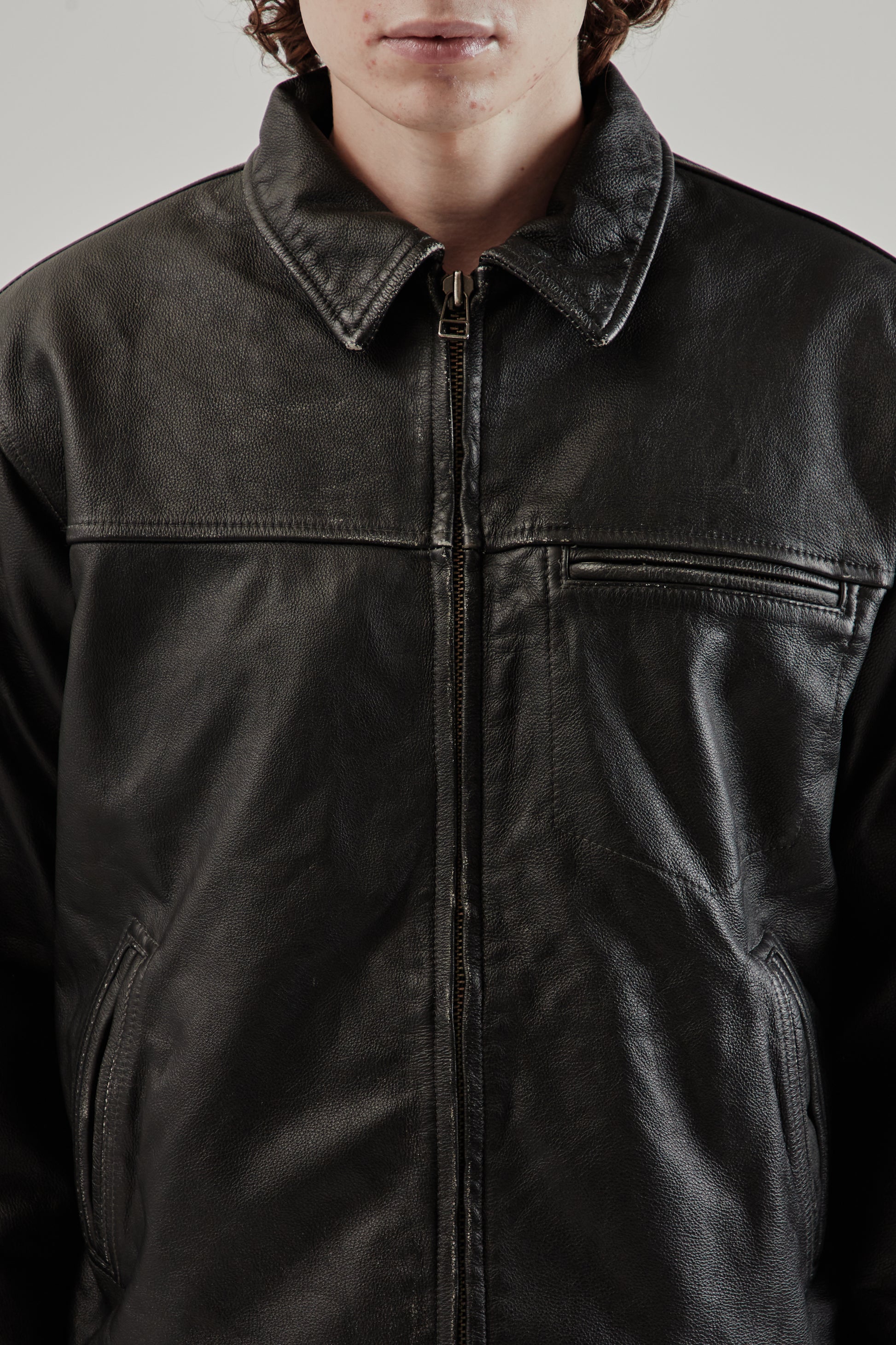 Frizmworks FW25 Destroyed Cowhide Leather Jacket Black 22