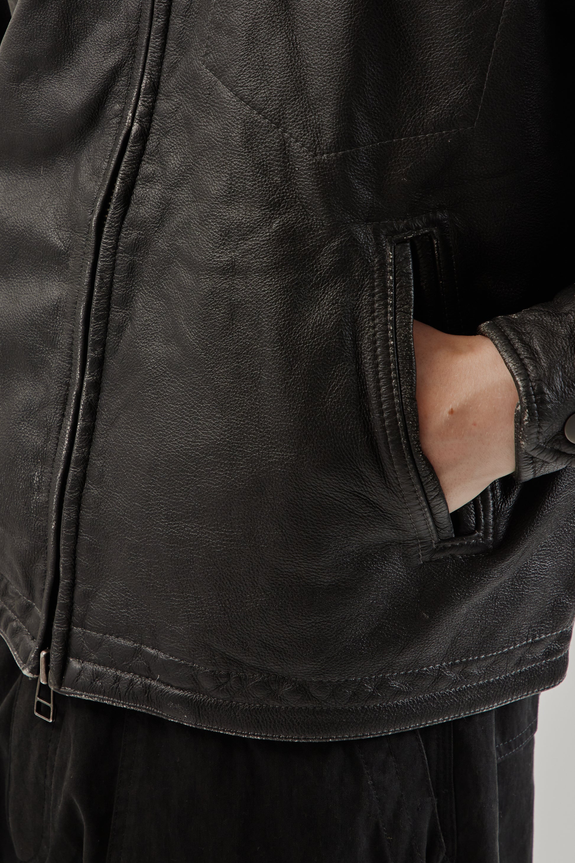 Frizmworks FW25 Destroyed Cowhide Leather Jacket Black 27