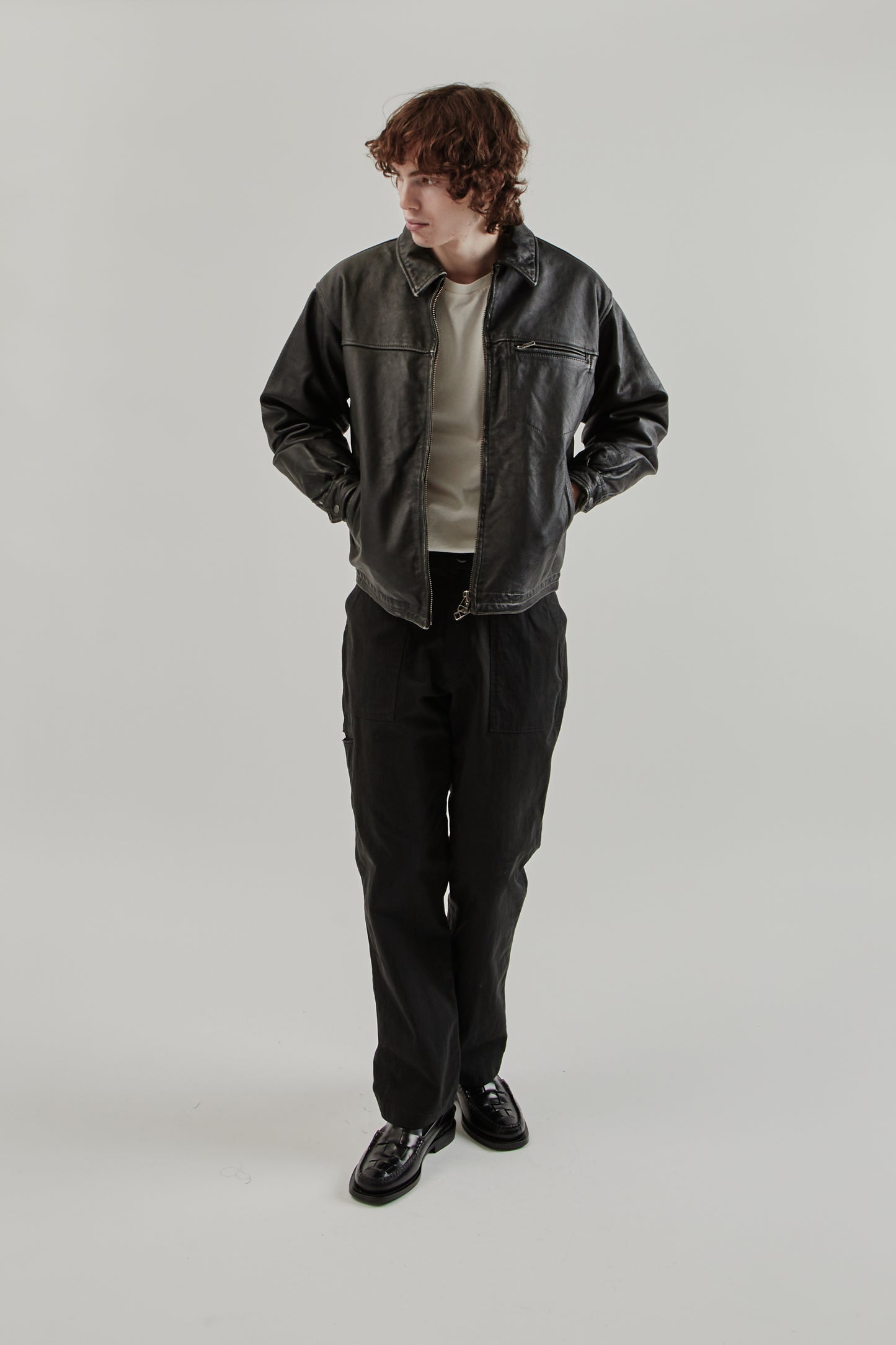 Frizmworks FW25 Destroyed Cowhide Leather Jacket Black 31