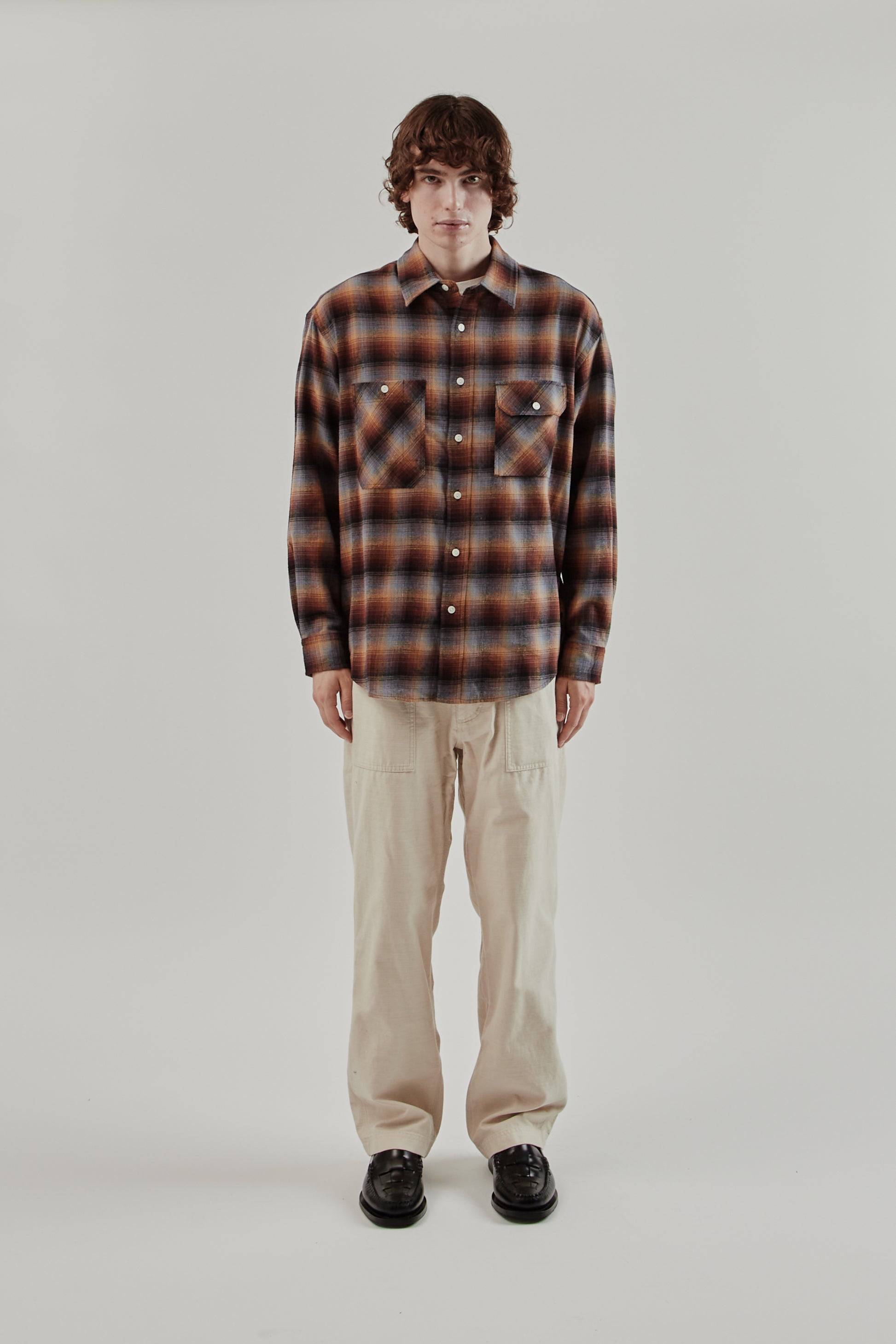 Frizmworks FW25 Flannel Work Shirt Brown Sky 1