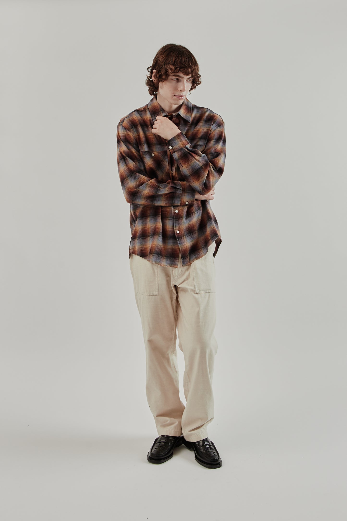 Frizmworks FW25 Flannel Work Shirt Brown Sky 10