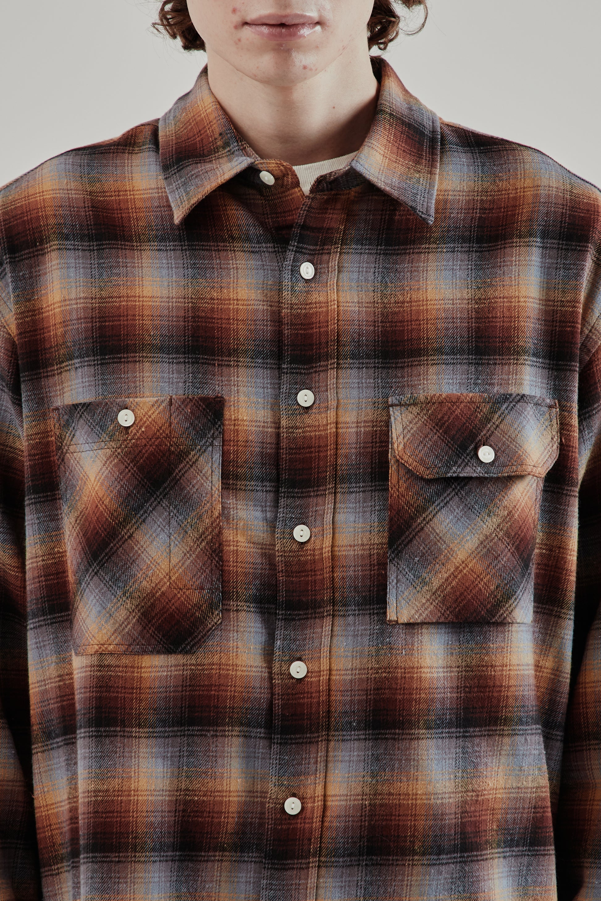 Frizmworks FW25 Flannel Work Shirt Brown Sky 6