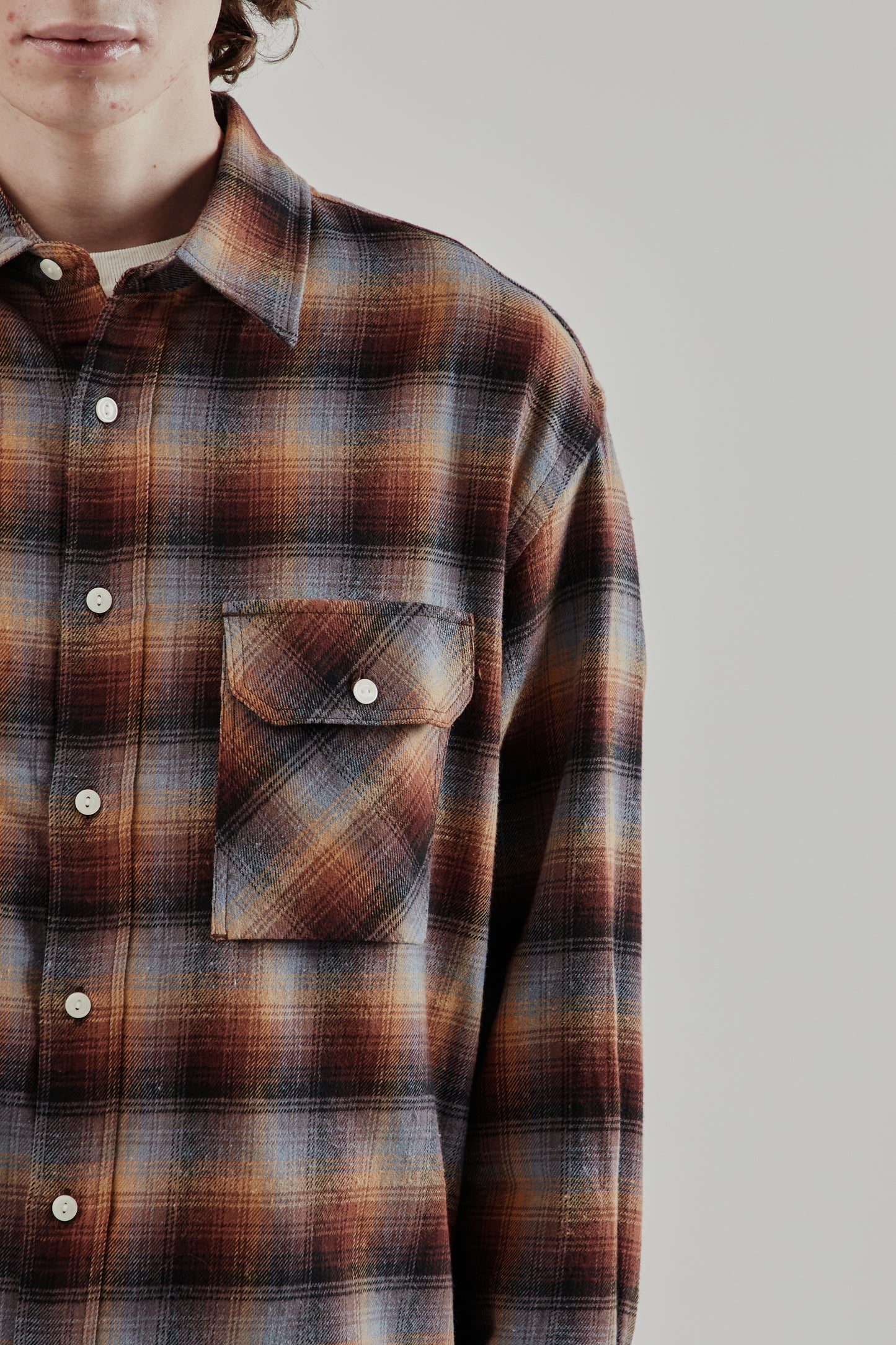 Frizmworks FW25 Flannel Work Shirt Brown Sky 7