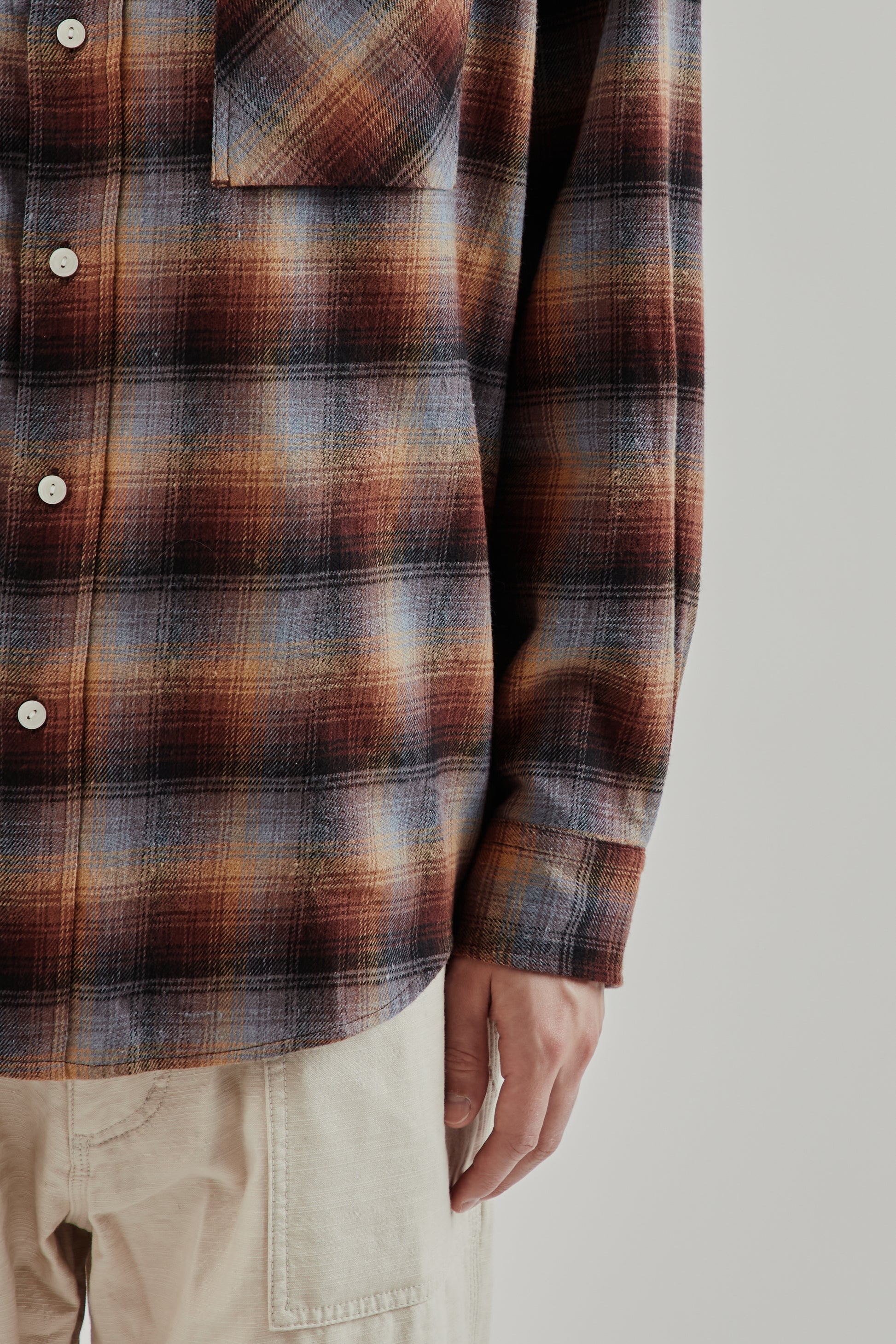 Frizmworks FW25 Flannel Work Shirt Brown Sky 8