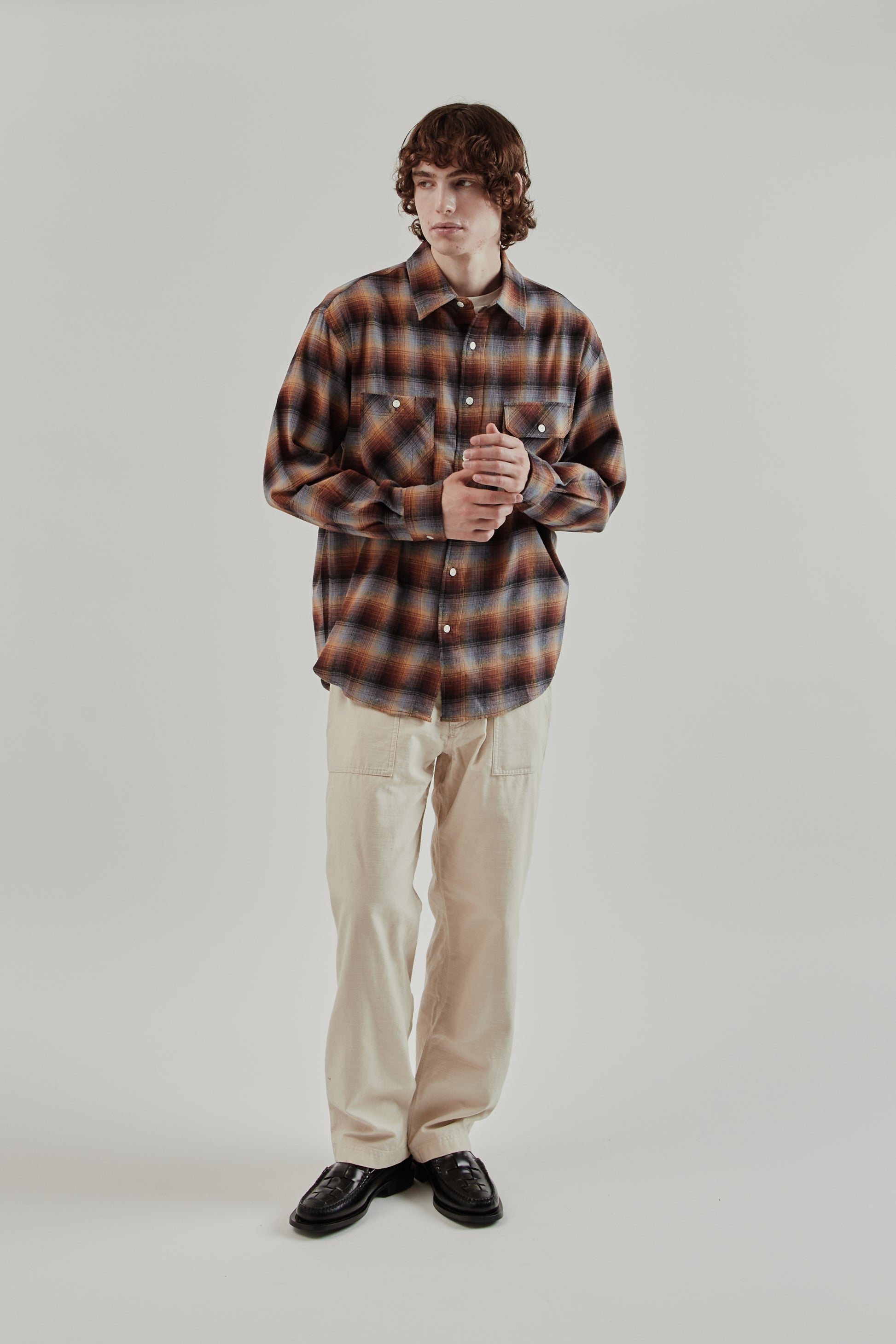 Frizmworks FW25 Flannel Work Shirt Brown Sky 9