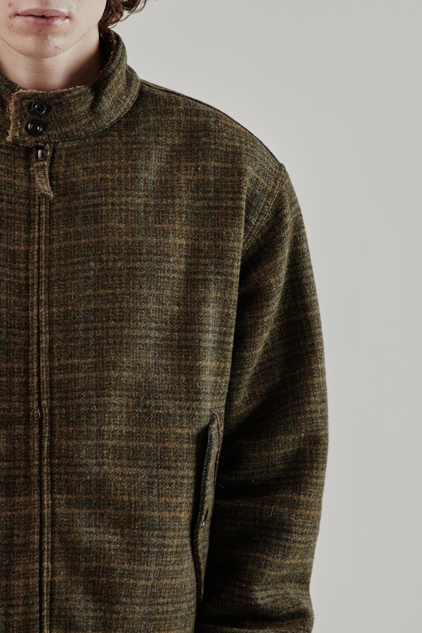 Frizmworks FW25 Fluffy Wool Harrington Jacket Seaweed 21