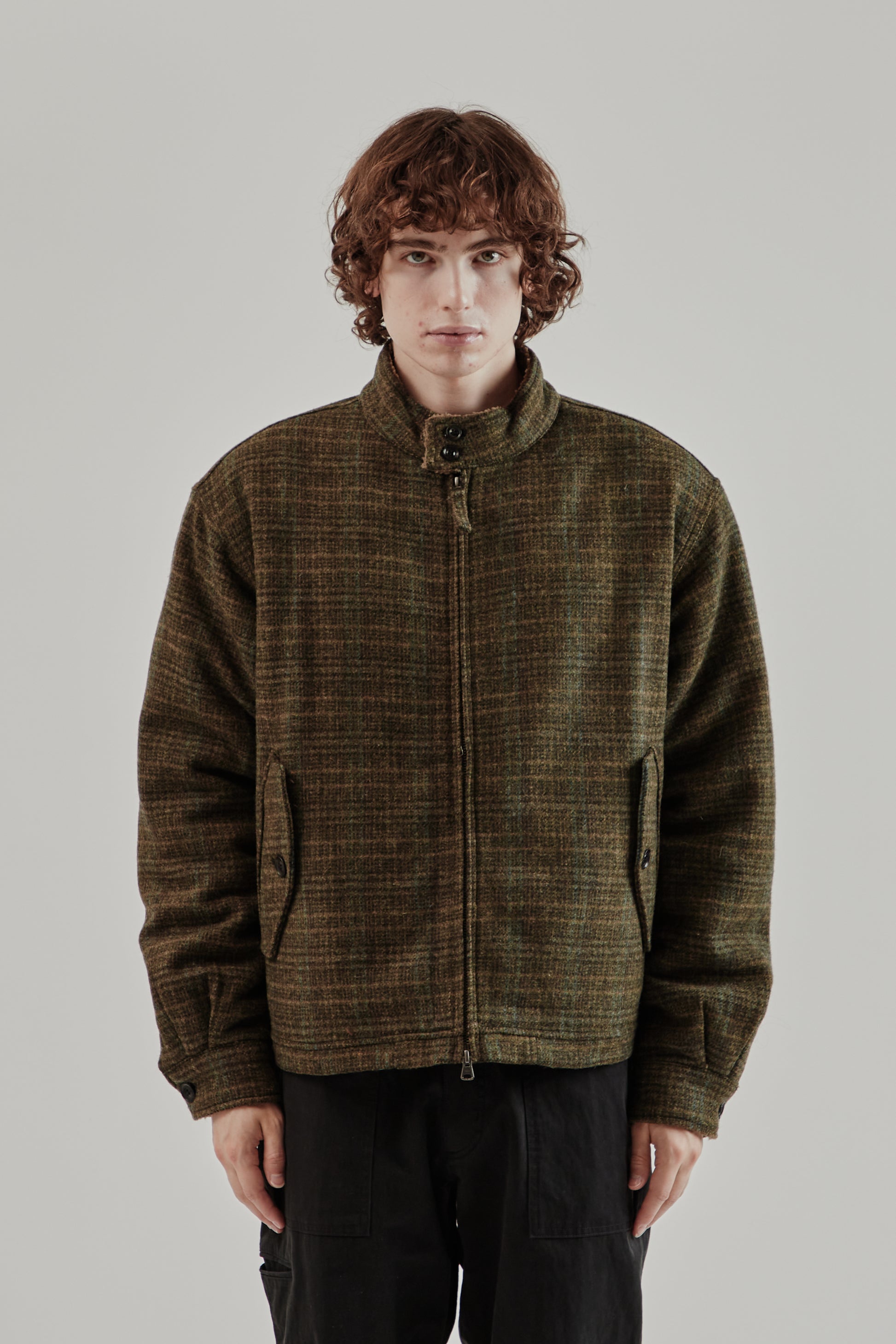 Frizmworks FW25 Fluffy Wool Harrington Jacket Seaweed 23