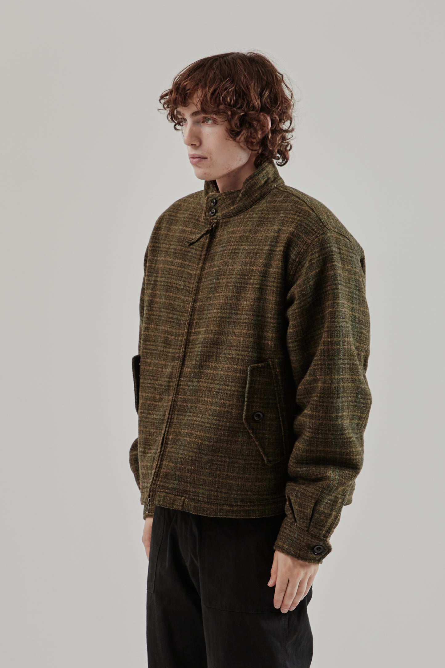 Frizmworks FW25 Fluffy Wool Harrington Jacket Seaweed 24