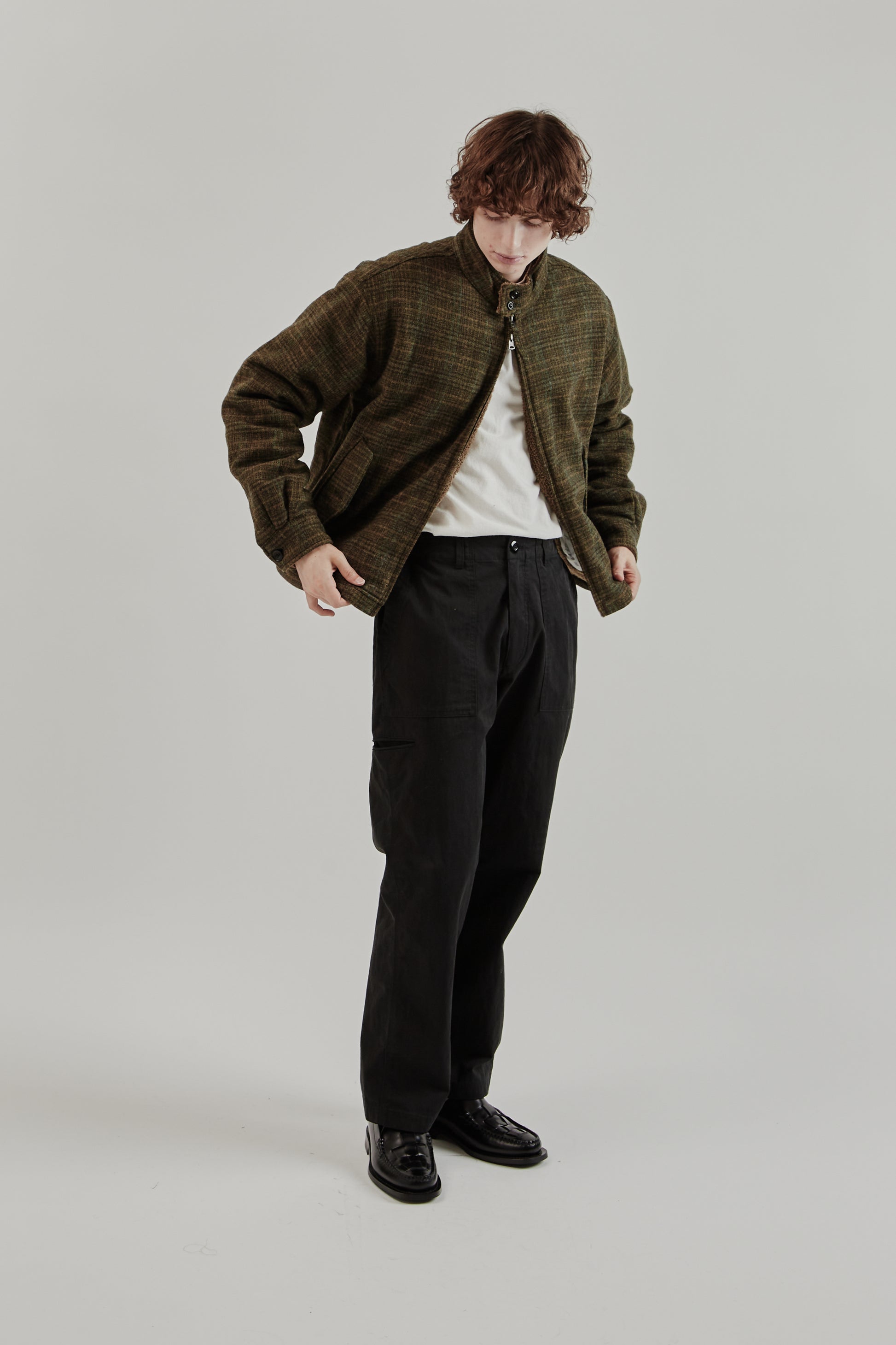 Frizmworks FW25 Fluffy Wool Harrington Jacket Seaweed 29