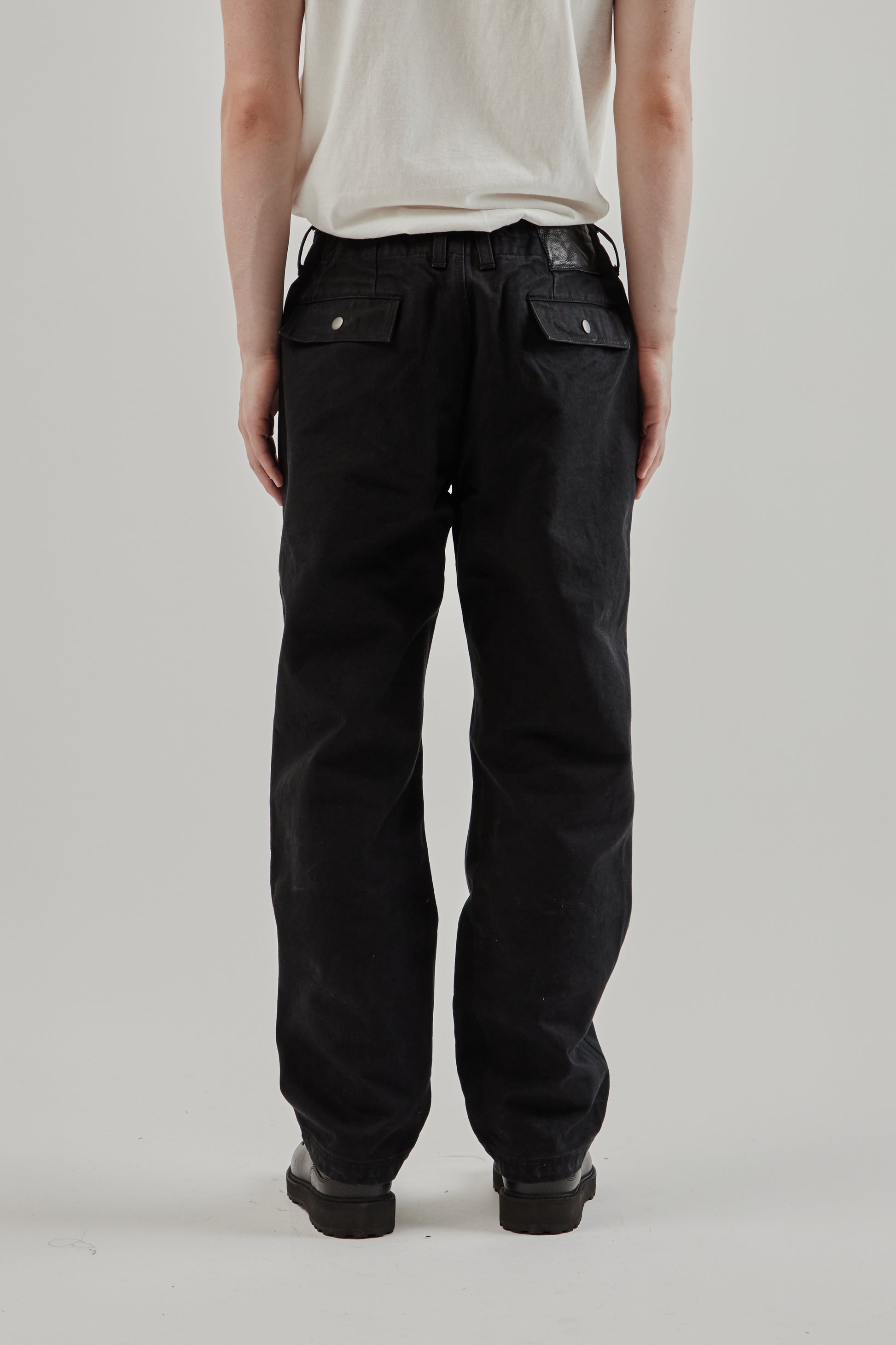 Frizmworks FW25 Heavy Canvas Destroyed Double Knee Pants Black 4