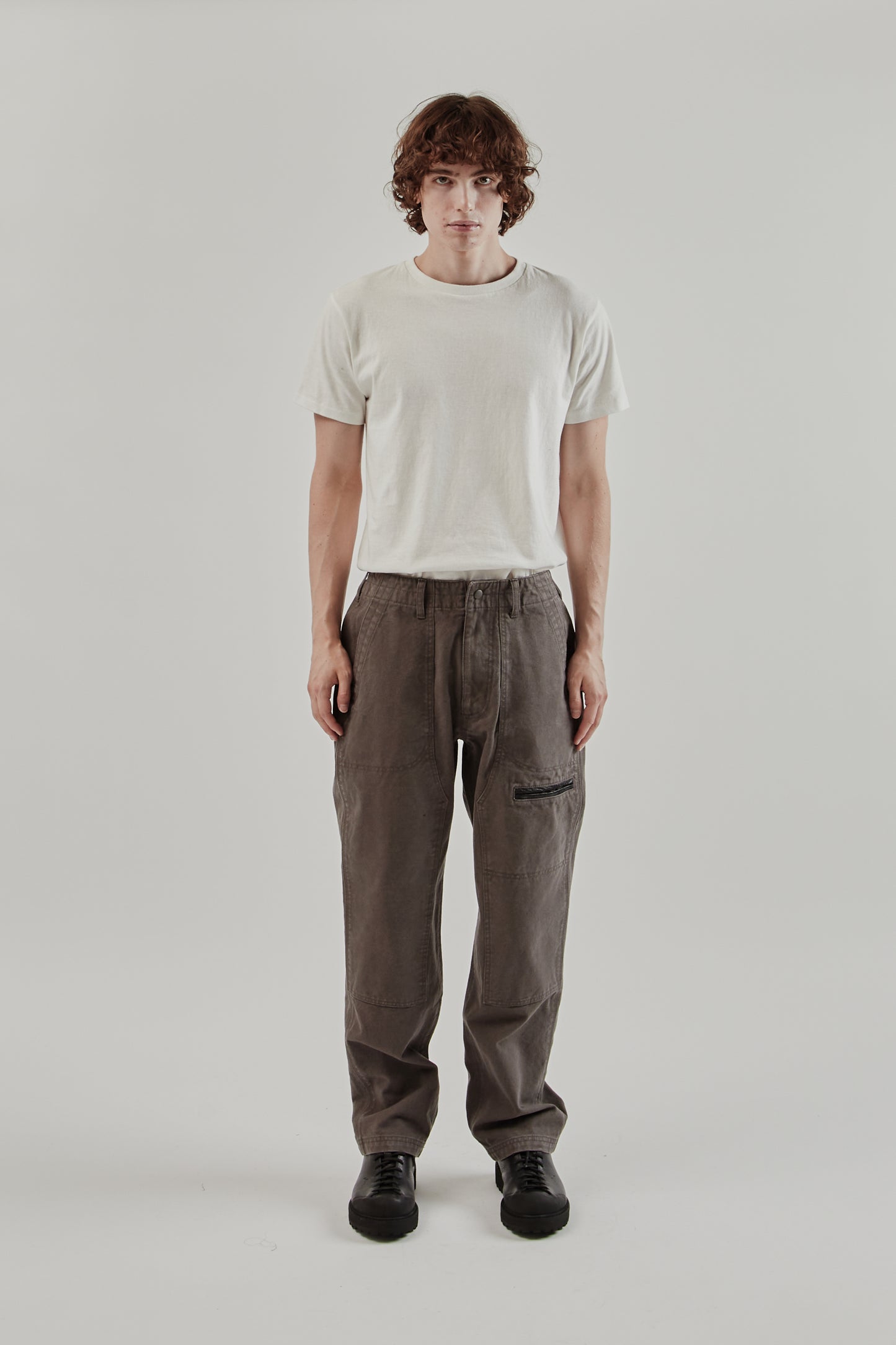 Frizmworks FW25 Heavy Canvas Destroyed Double Knee Pants Mud 1