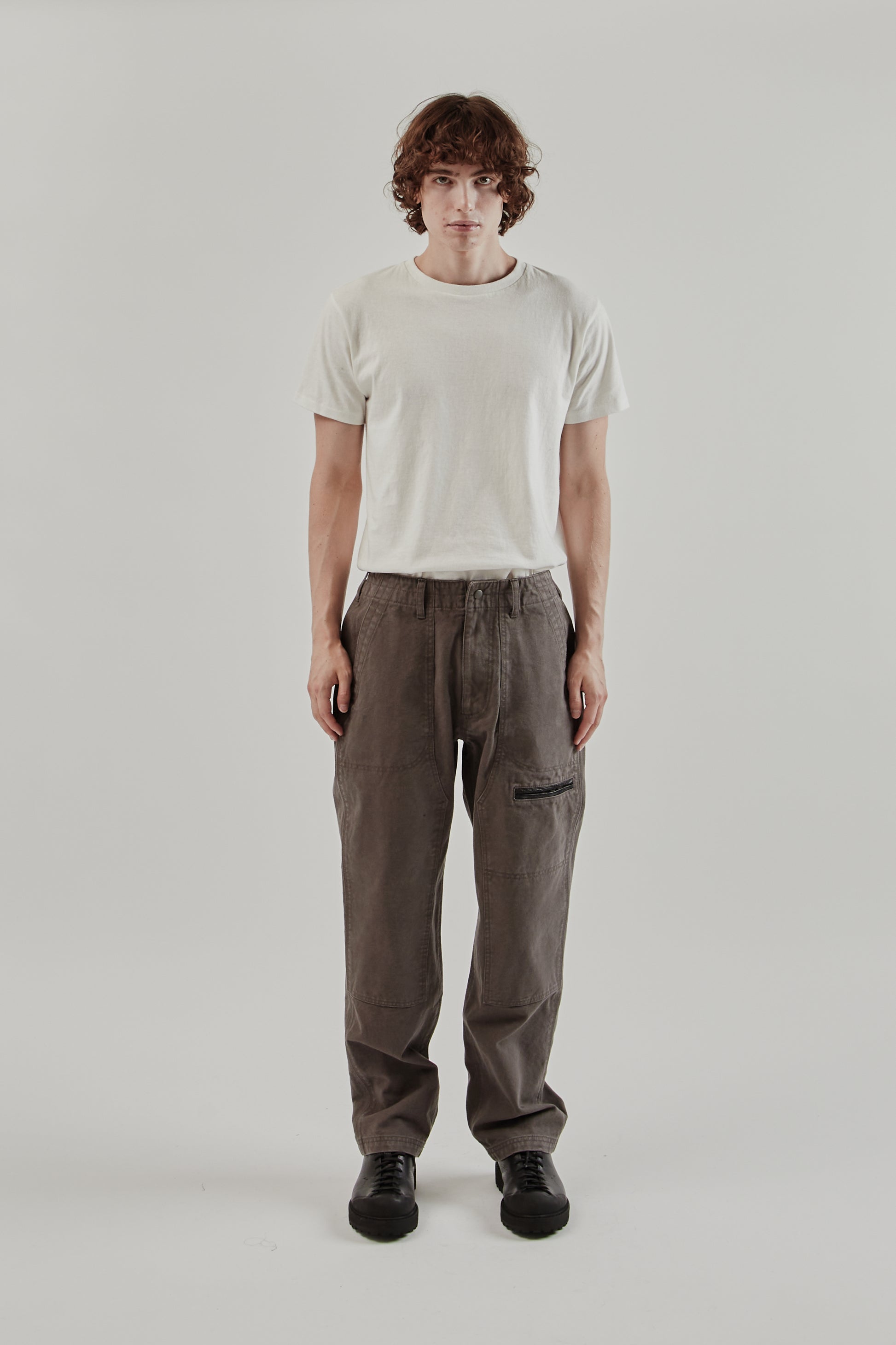 Frizmworks FW25 Heavy Canvas Destroyed Double Knee Pants Mud 1