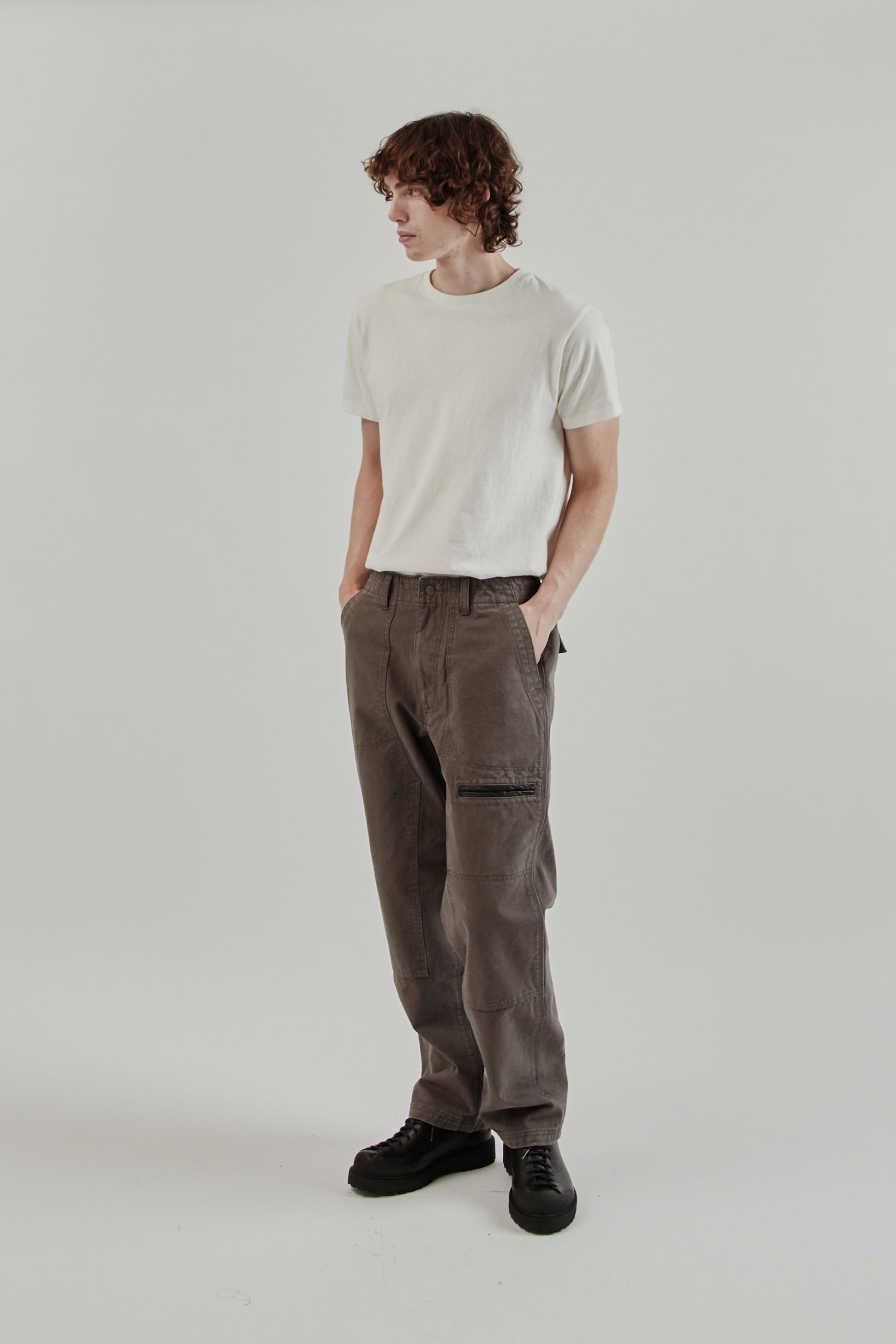 Frizmworks FW25 Heavy Canvas Destroyed Double Knee Pants Mud 11