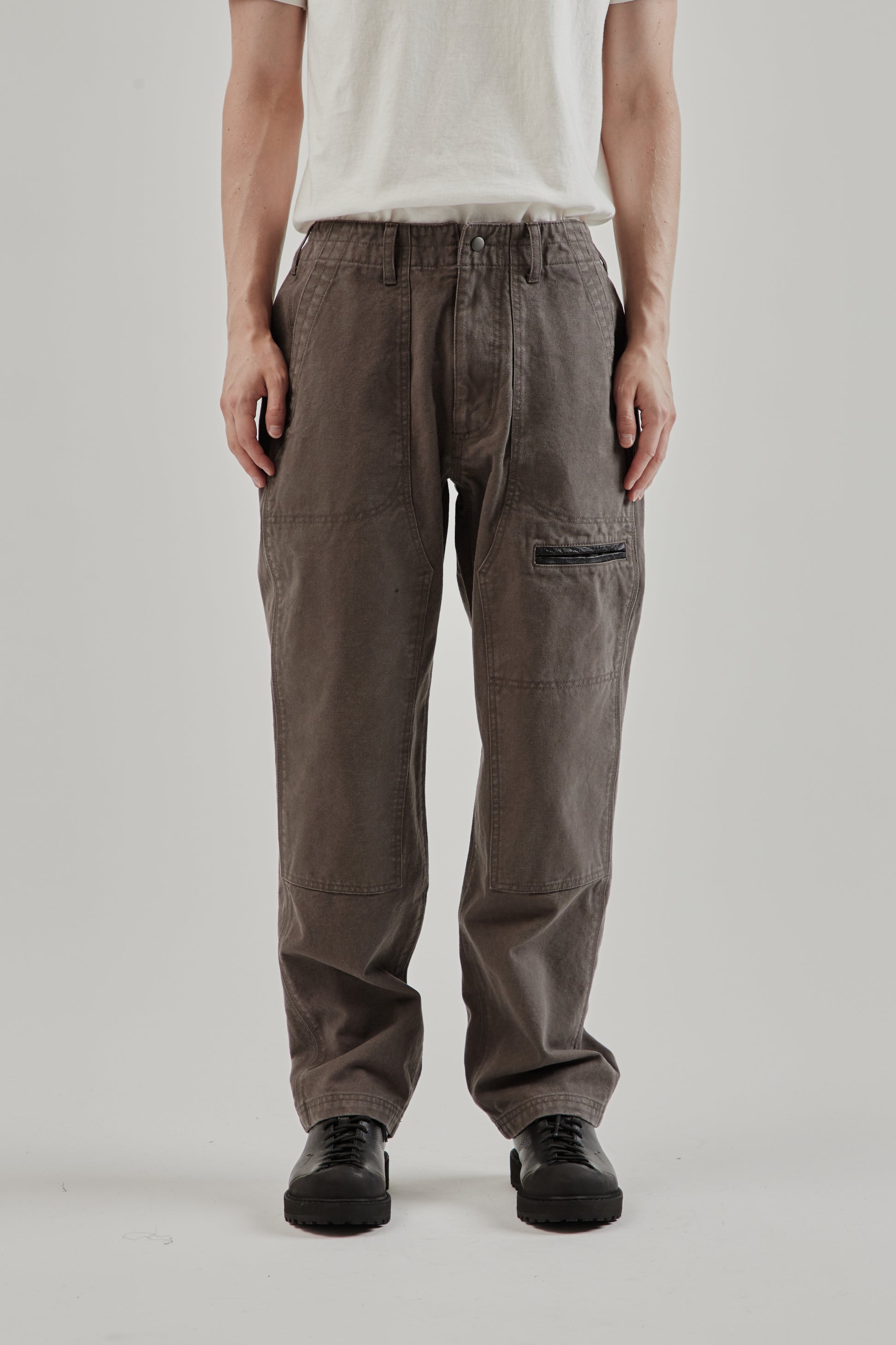 Frizmworks FW25 Heavy Canvas Destroyed Double Knee Pants Mud 2