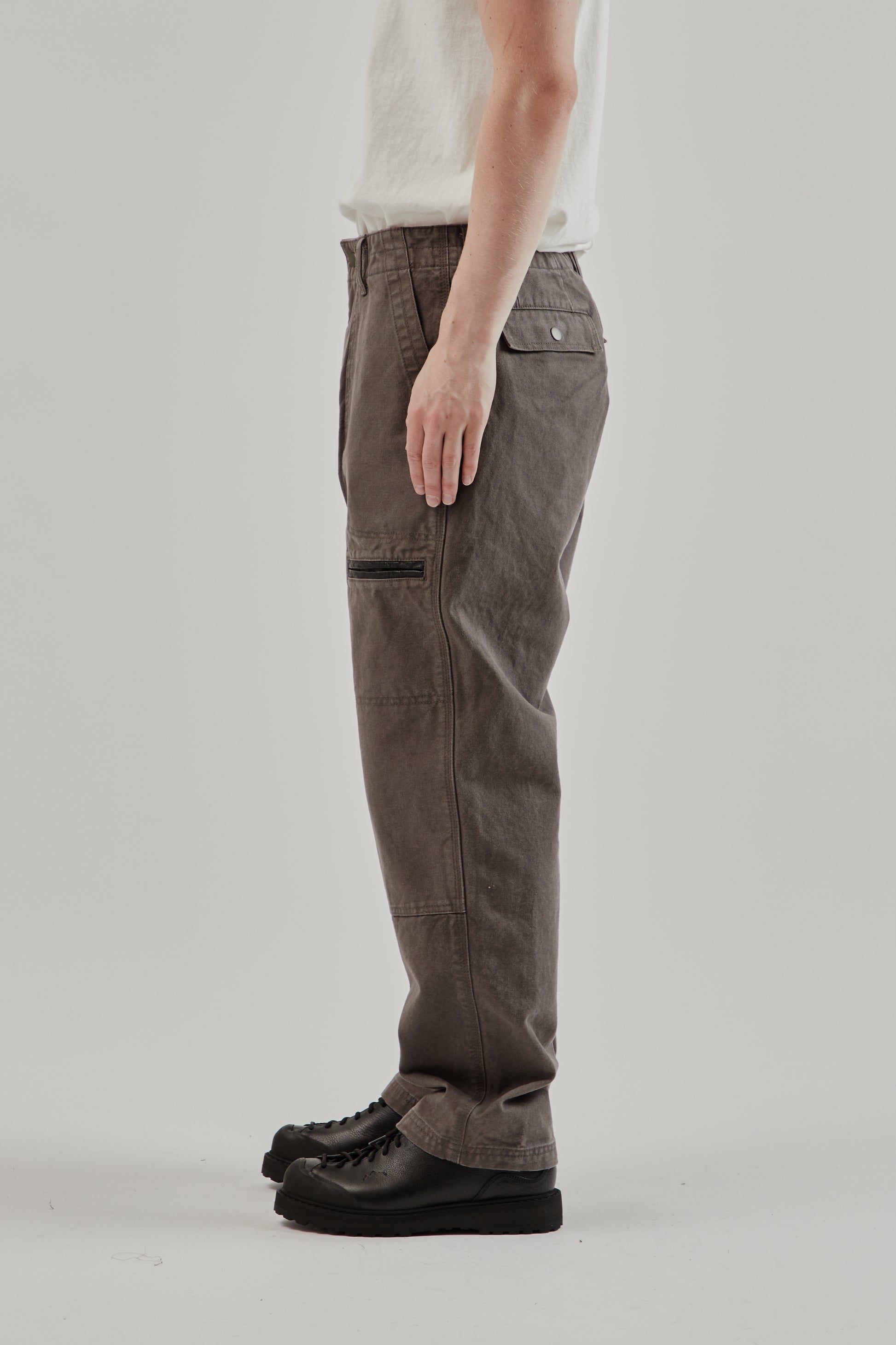 Frizmworks FW25 Heavy Canvas Destroyed Double Knee Pants Mud 3