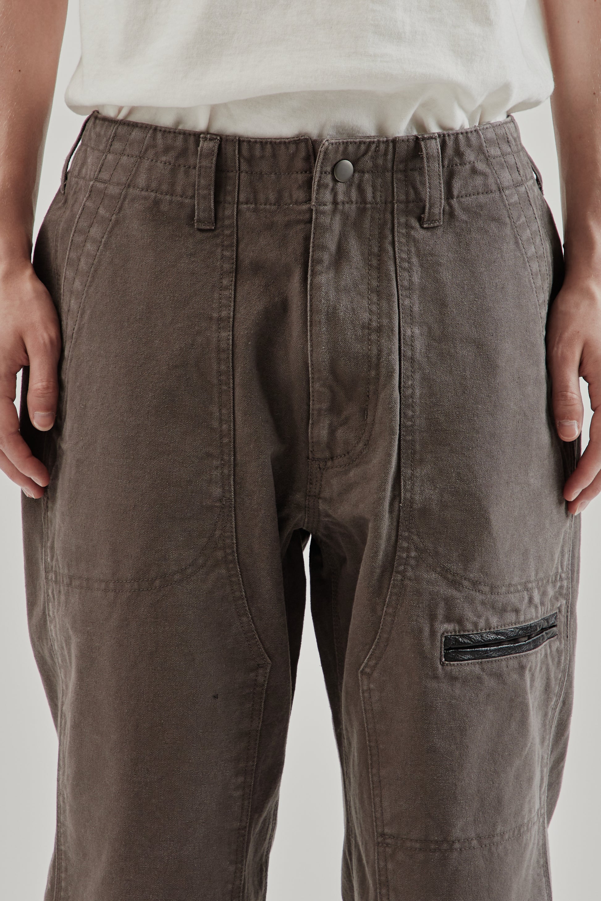 Frizmworks FW25 Heavy Canvas Destroyed Double Knee Pants Mud 6