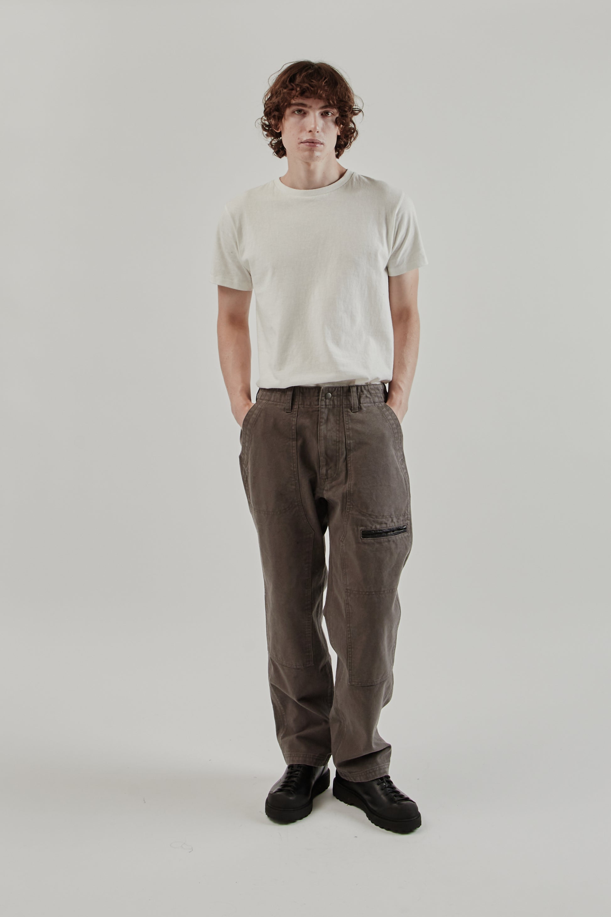 Frizmworks FW25 Heavy Canvas Destroyed Double Knee Pants Mud 9