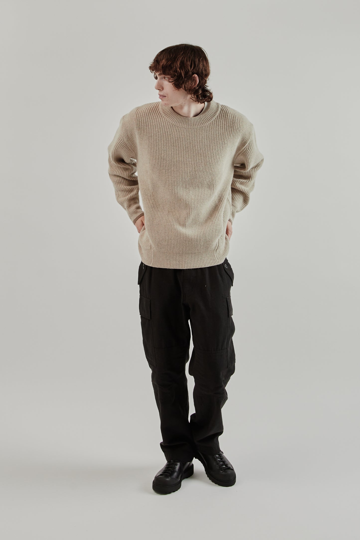 Frizmworks FW25 Kangaroo Round Pullover Knit Oatmeal 40