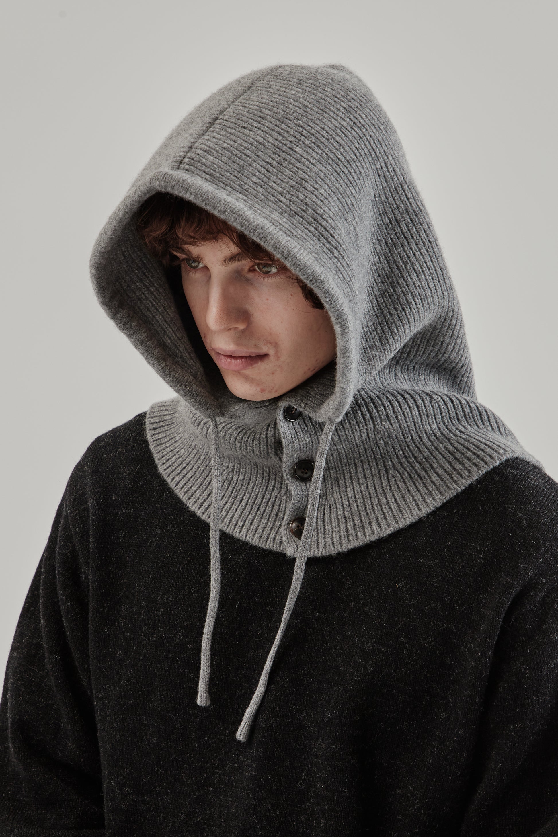 Frizmworks FW25 Merino Wool Knit Balaclava Gray 3