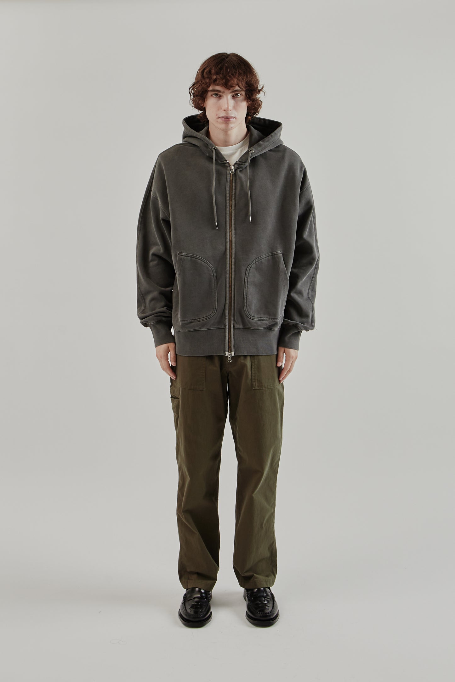Frizmworks FW25 OG Pigment Dyeing Hood Zipup Parka Charcoal 1