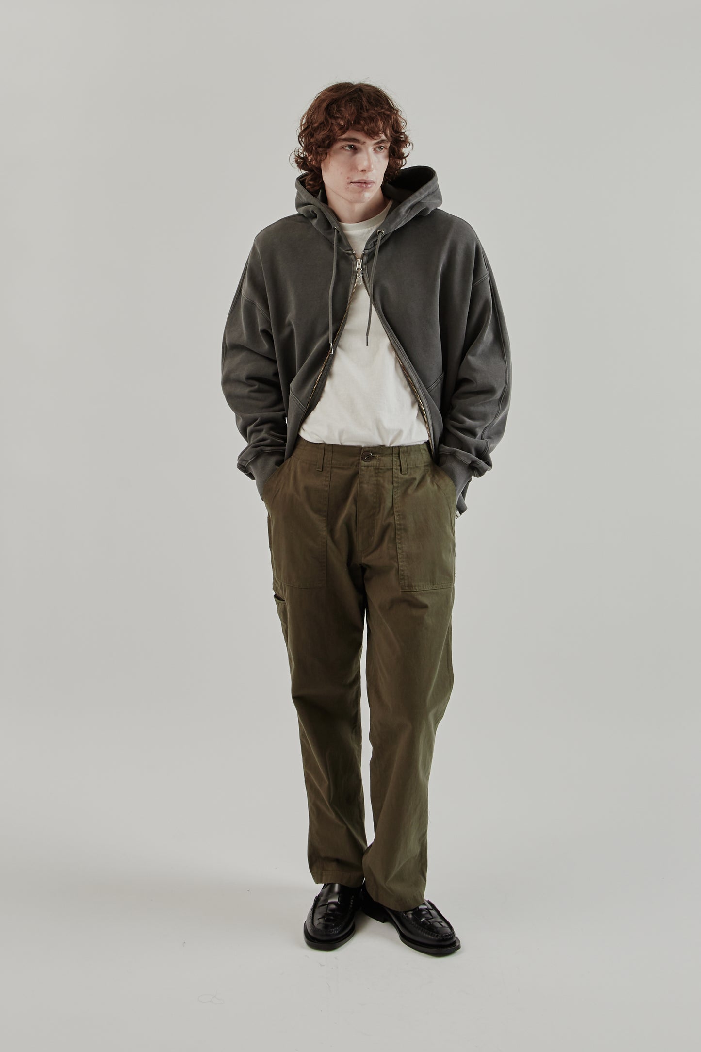 Frizmworks FW25 OG Pigment Dyeing Hood Zipup Parka Charcoal 13