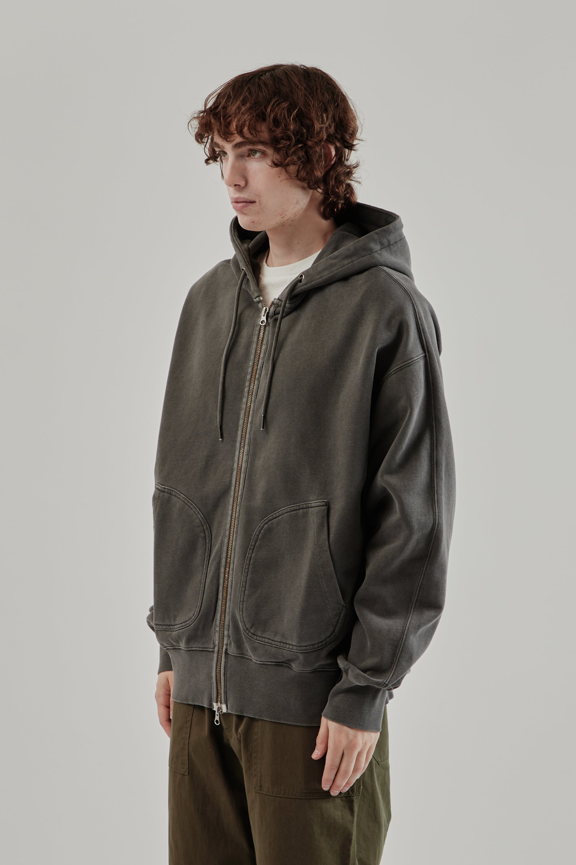 Frizmworks FW25 OG Pigment Dyeing Hood Zipup Parka Charcoal 3