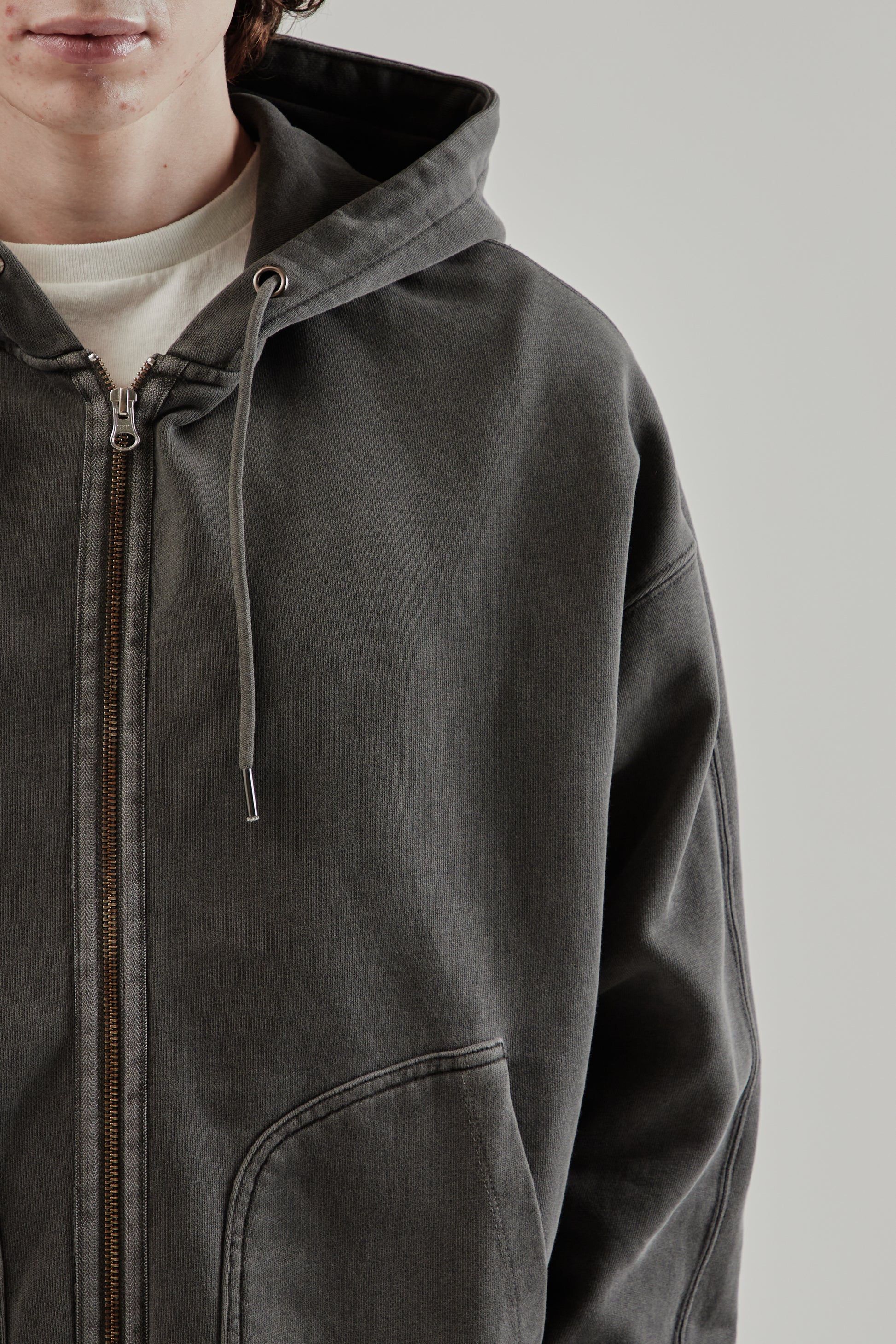 Frizmworks FW25 OG Pigment Dyeing Hood Zipup Parka Charcoal 7