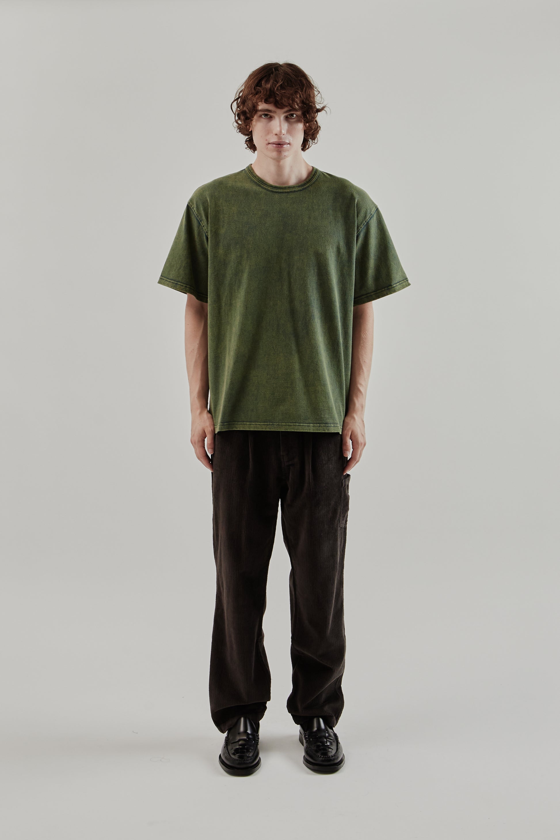 Frizmworks FW25 OG Vintage Dyeing Half Tee Dark Green 1