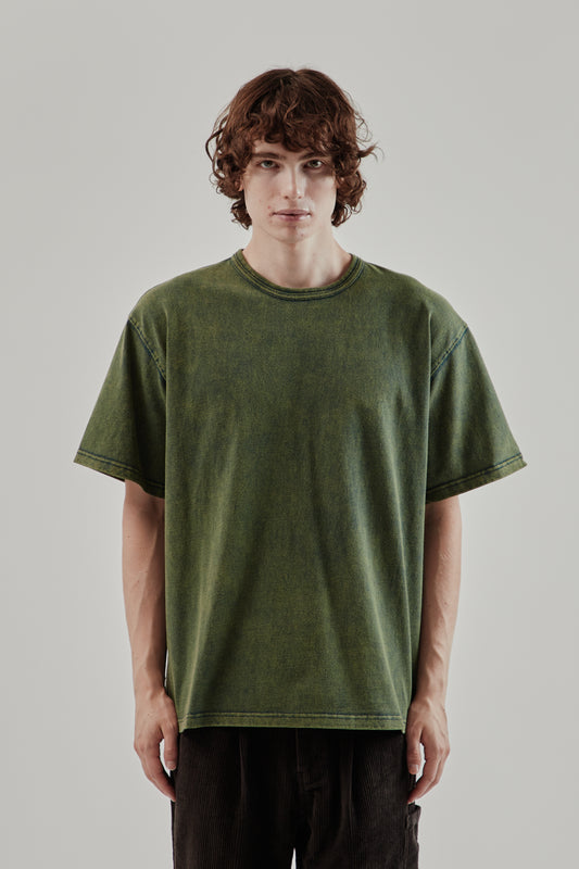 Frizmworks FW25 OG Vintage Dyeing Half Tee Dark Green 2