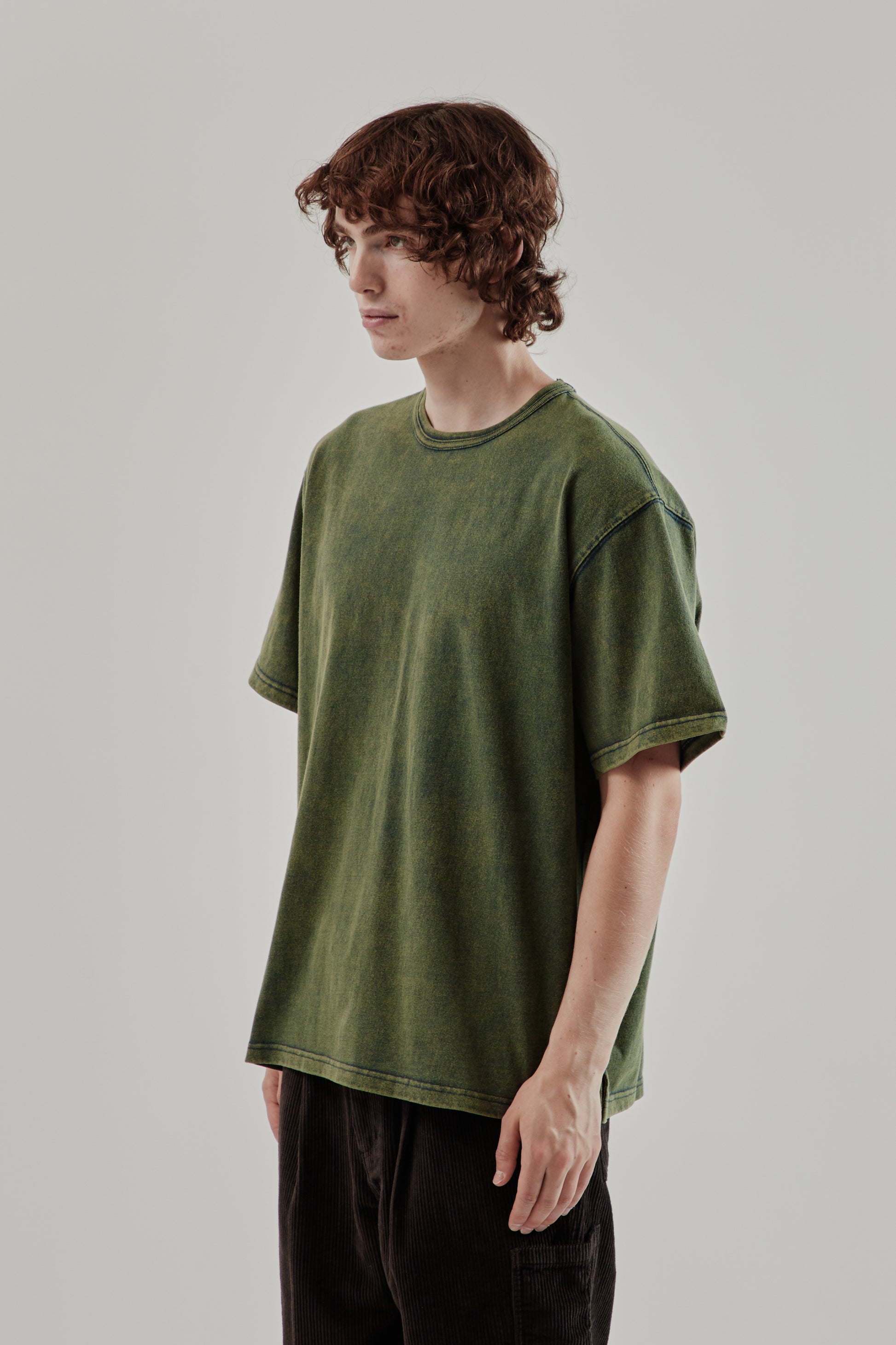 Frizmworks FW25 OG Vintage Dyeing Half Tee Dark Green 3