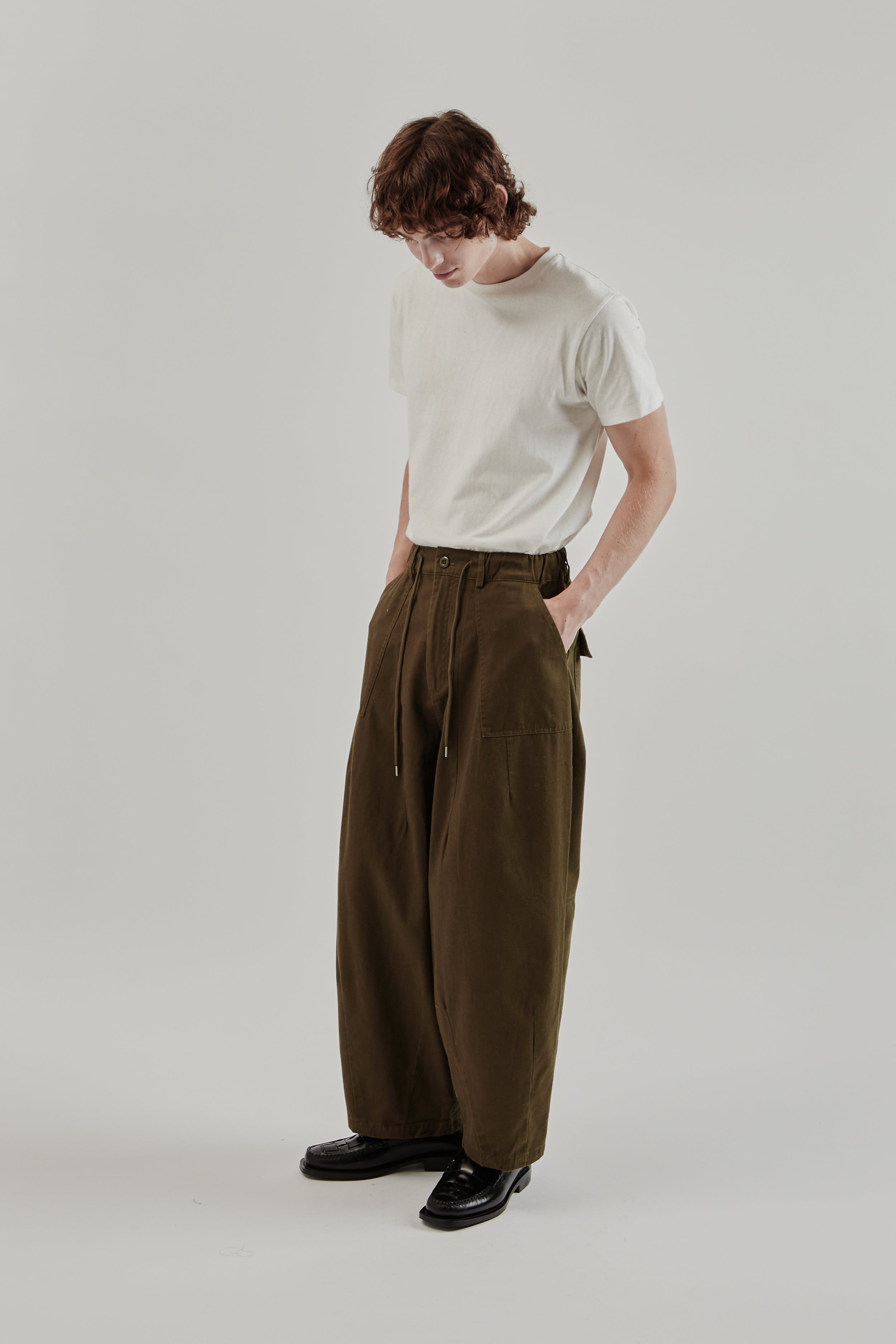 【soerte】3TUCK WIDE BALLOON TROUSERS 3tuck wide balloon trousers / 3タックワイドバルーン