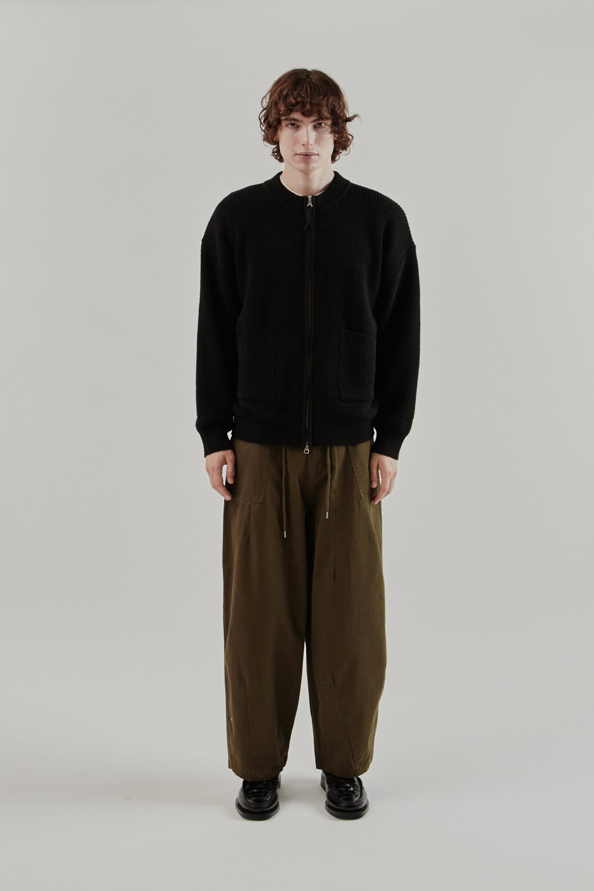Frizmworks FW25 Wool Deck Zip-Up Cardigan Black 1