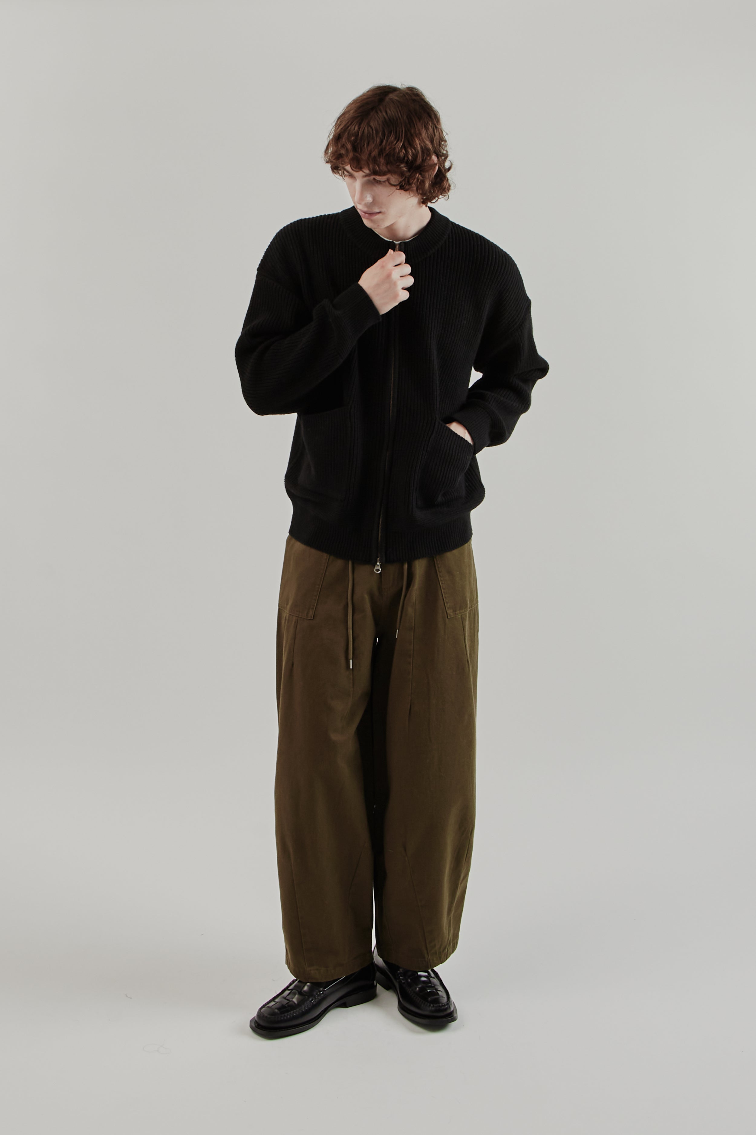Frizmworks Wool Deck Zip-up Cardigan - Black | Wallace Mercantile Shop