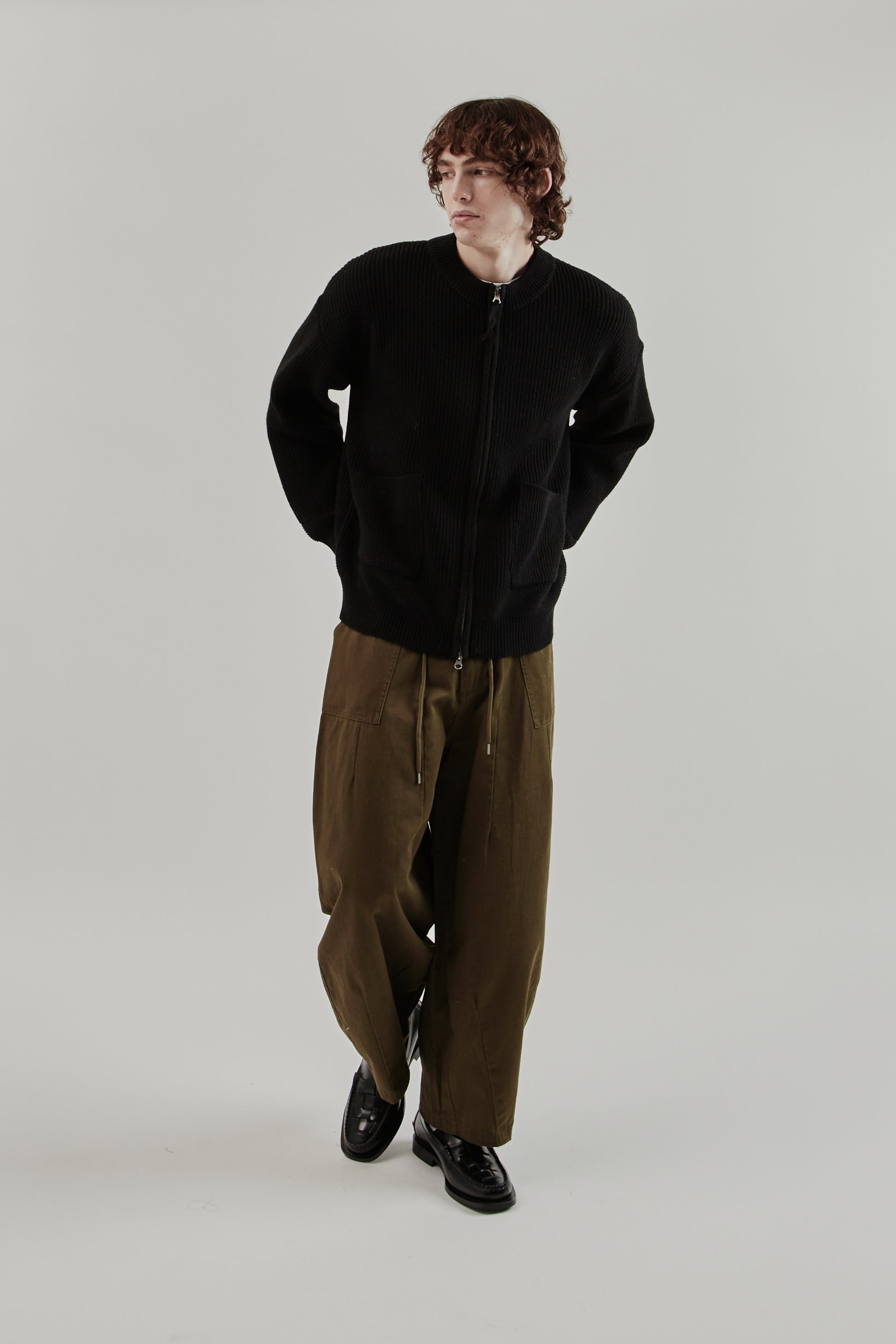 Frizmworks FW25 Wool Deck Zip-Up Cardigan Black 12