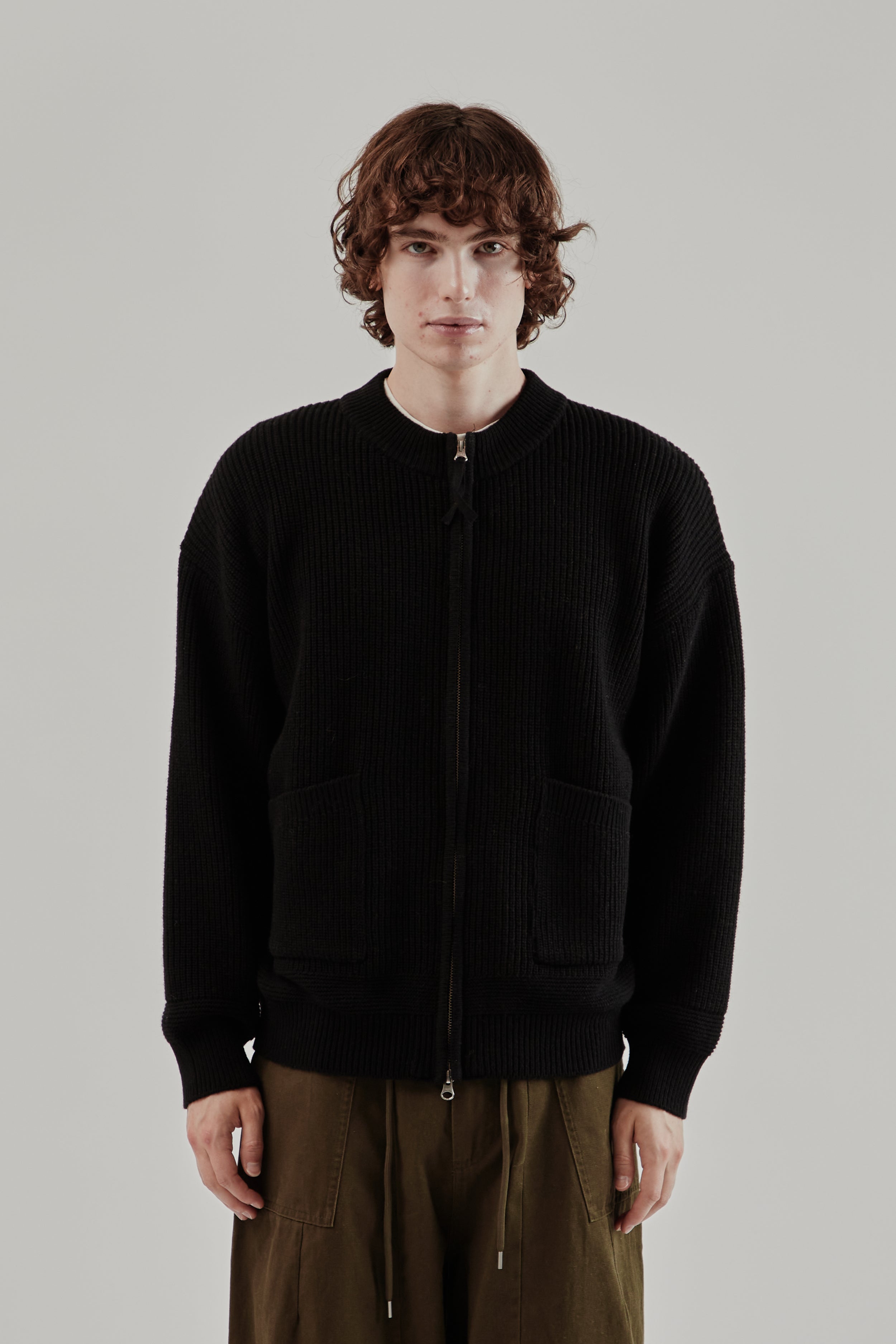 Frizmworks Wool Deck Zip-up Cardigan - Black | Wallace Mercantile Shop