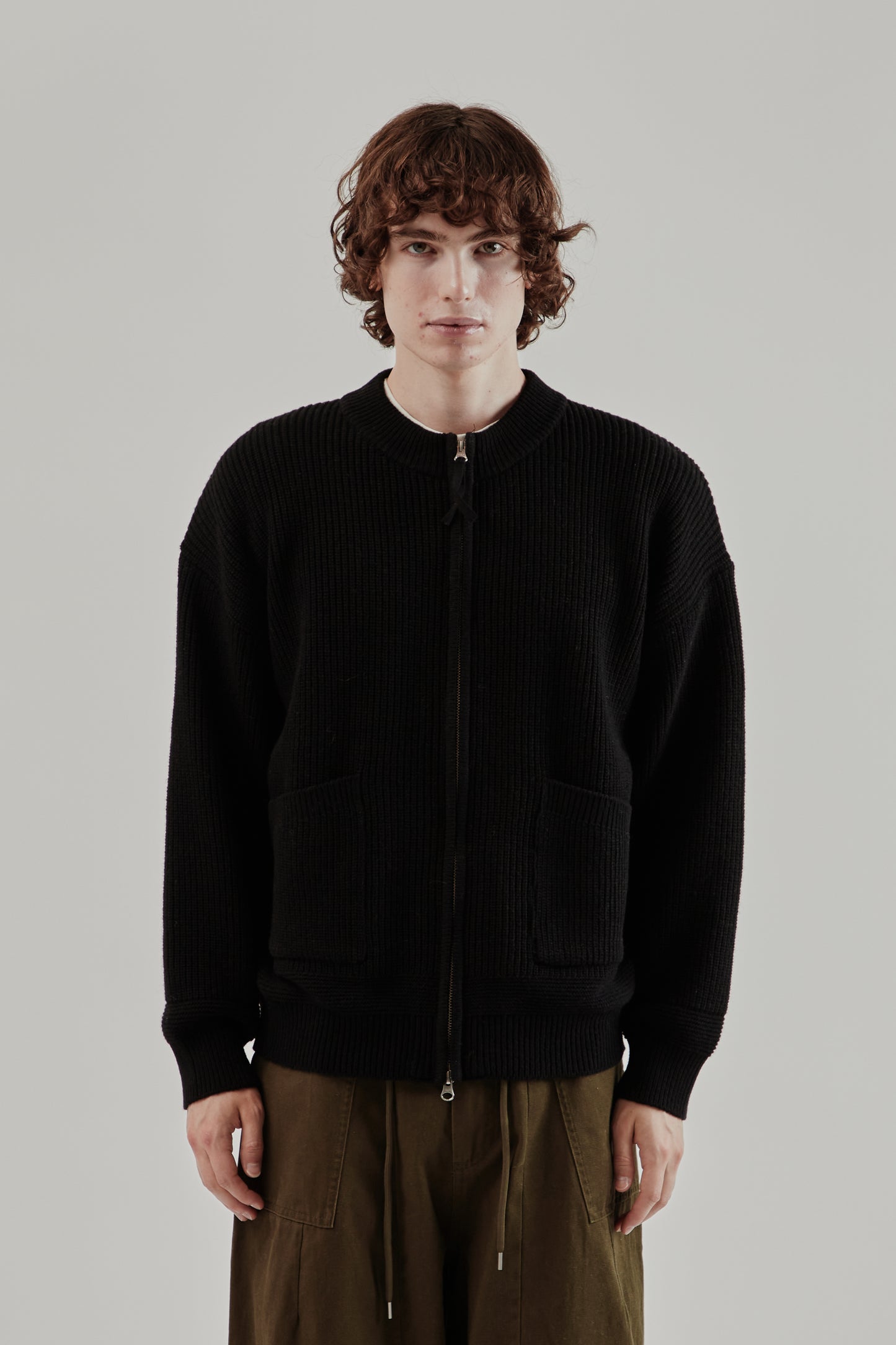 Frizmworks FW25 Wool Deck Zip-Up Cardigan Black 2