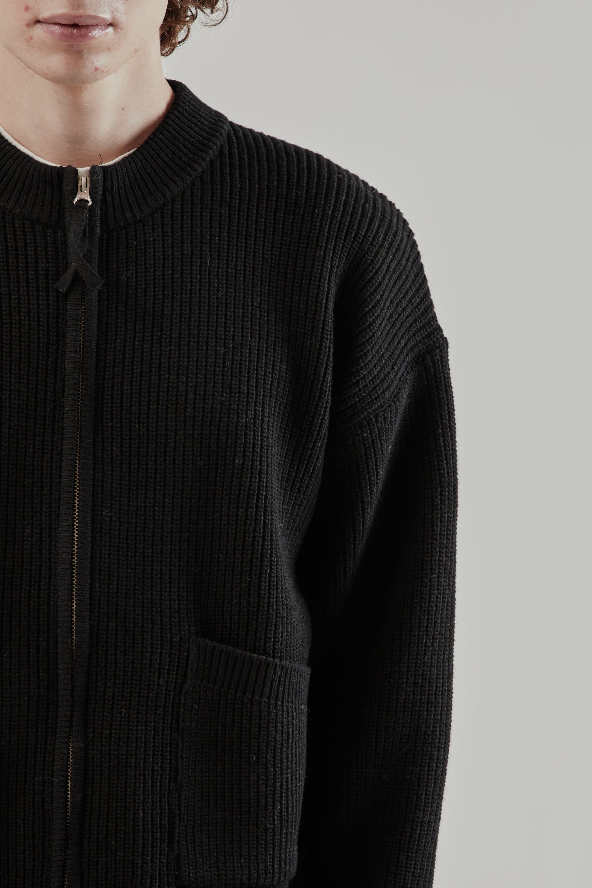 Frizmworks FW25 Wool Deck Zip-Up Cardigan Black 7