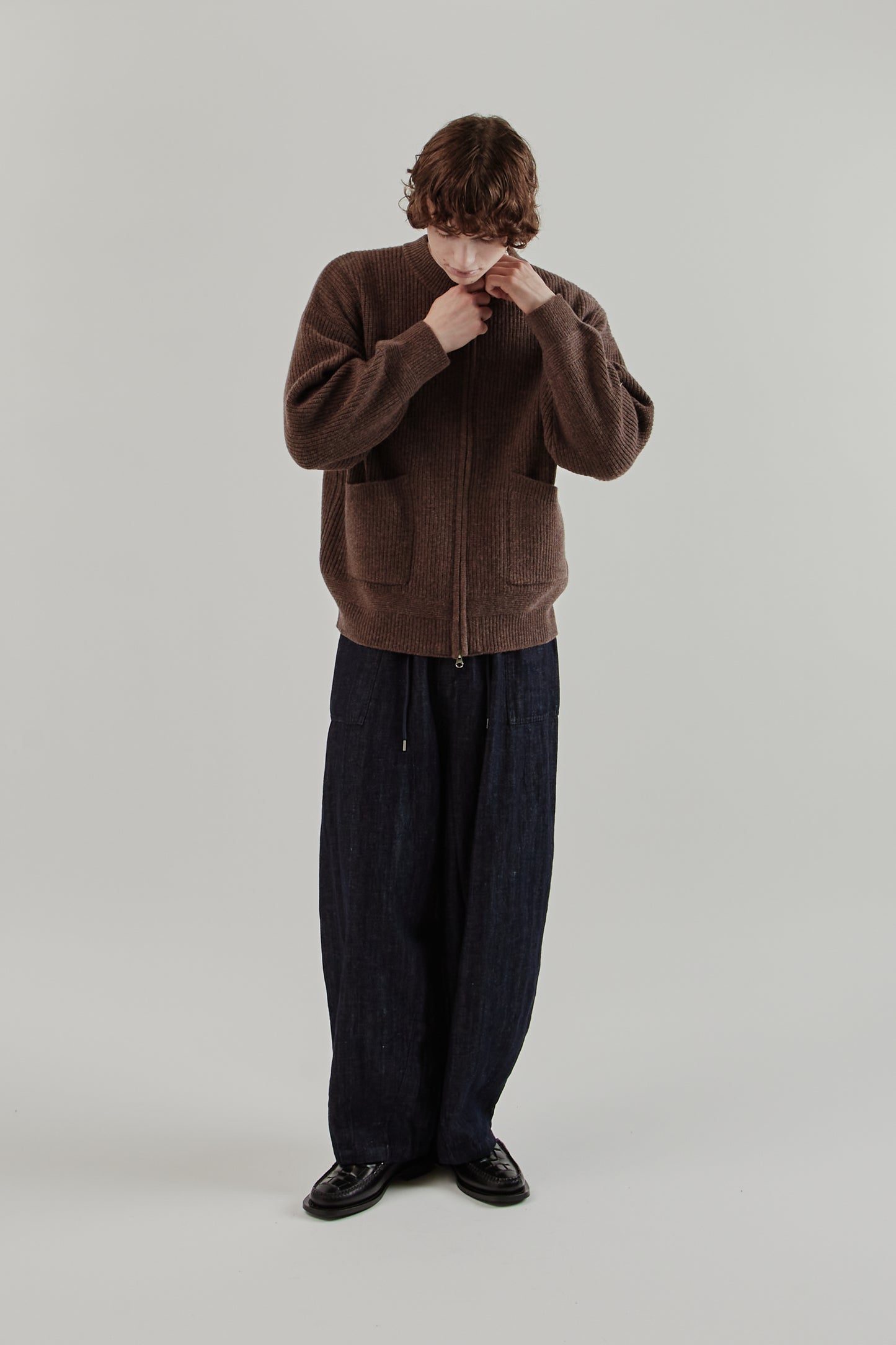 Frizmworks FW25 Wool Deck Zip-Up Cardigan Choco Brown 12