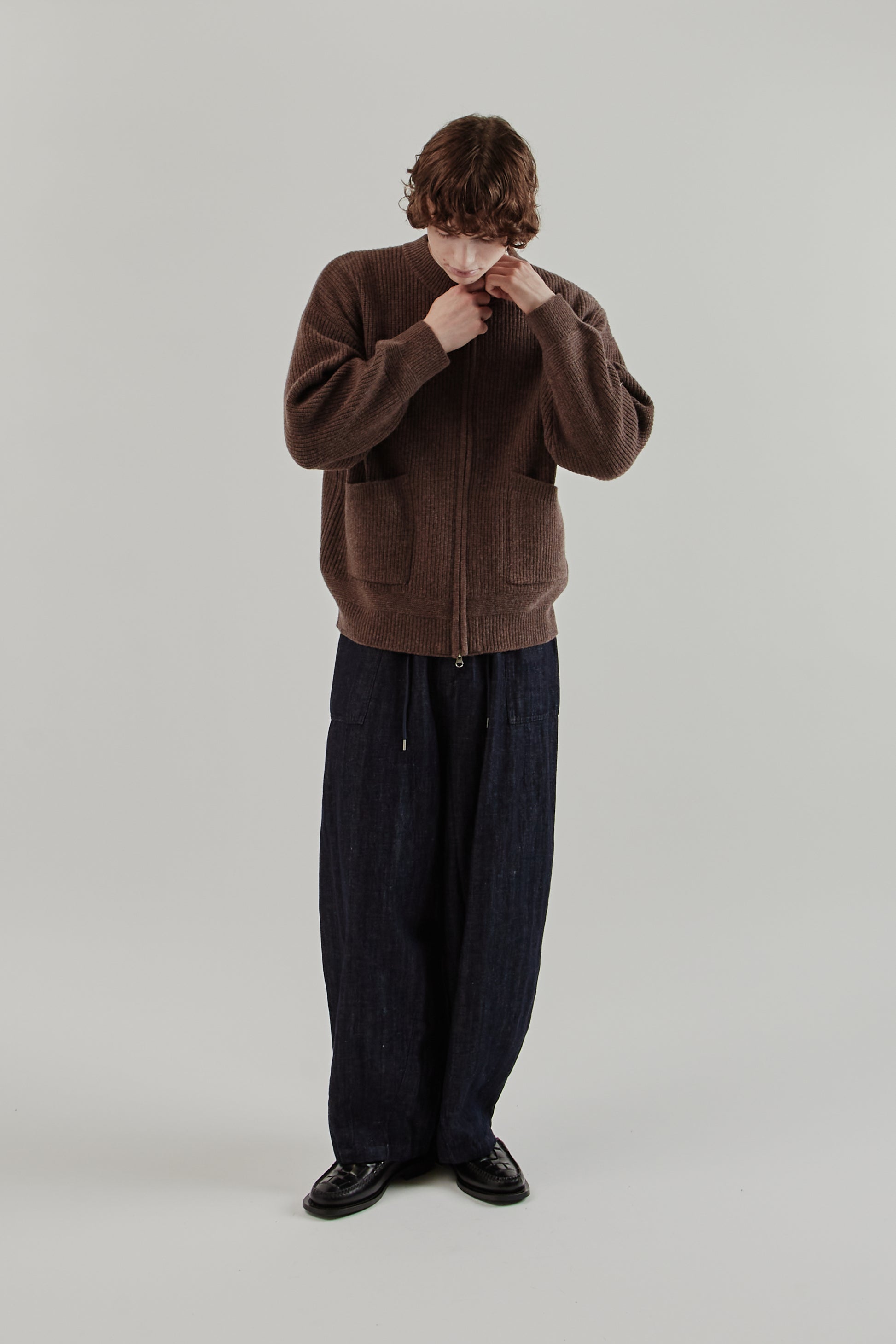 Frizmworks FW25 Wool Deck Zip-Up Cardigan Choco Brown 12