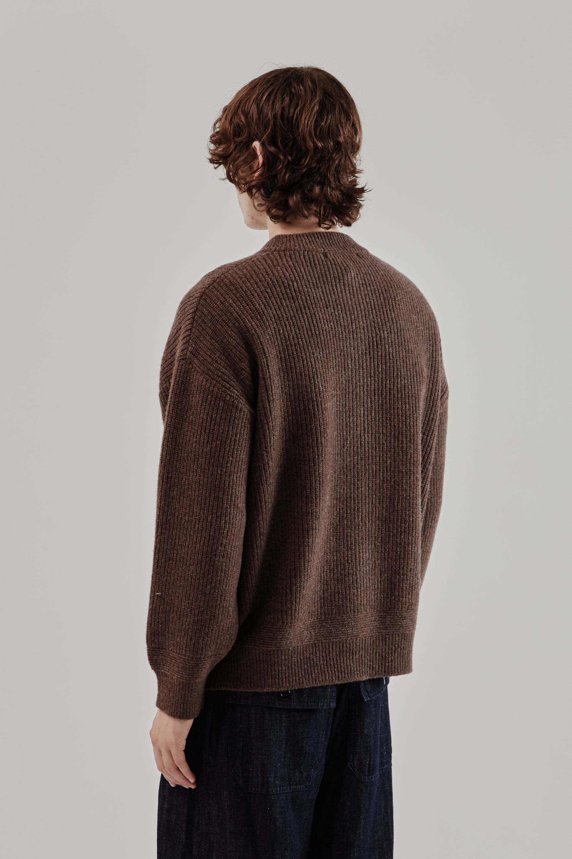 Frizmworks FW25 Wool Deck Zip-Up Cardigan Choco Brown 4