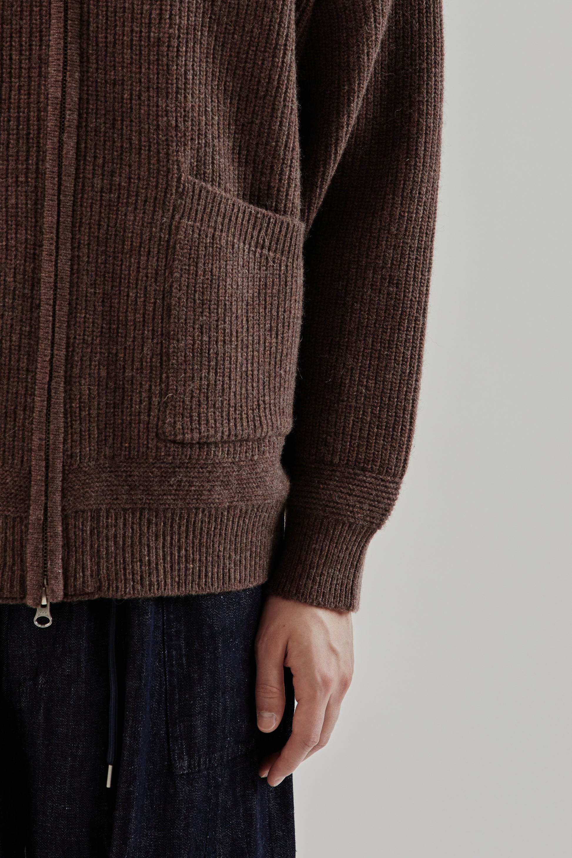Frizmworks FW25 Wool Deck Zip-Up Cardigan Choco Brown 8