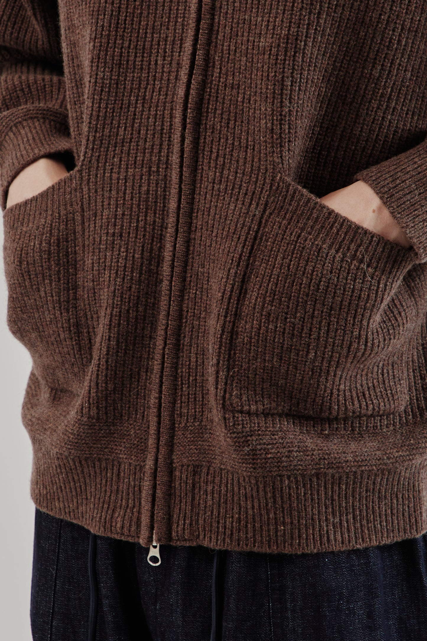 Frizmworks FW25 Wool Deck Zip-Up Cardigan Choco Brown 9