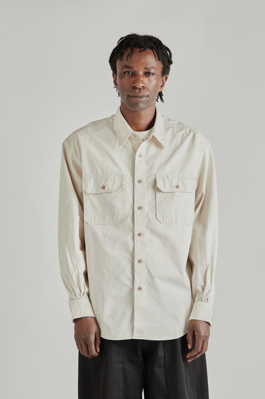 Chino Officer Shirt - Ivory