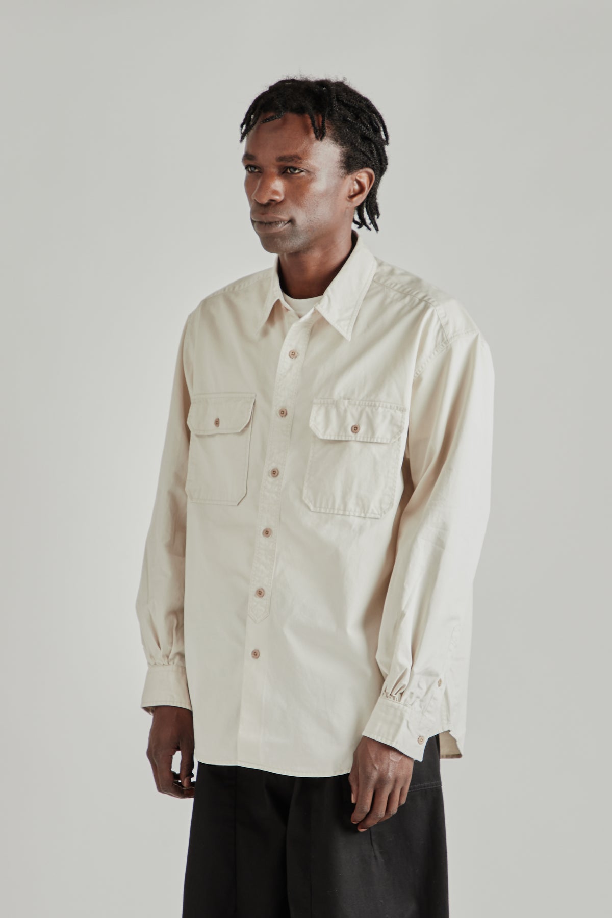 Chino Officer Shirt - Ivory