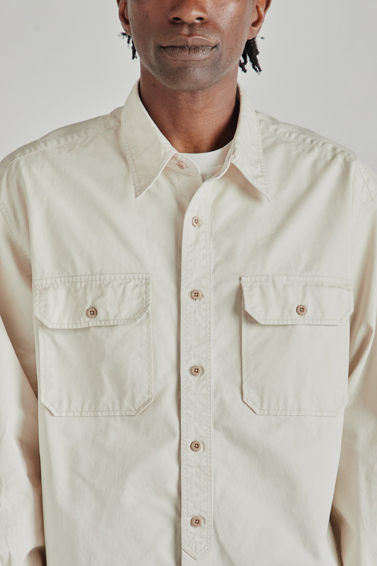 Chino Officer Shirt - Ivory