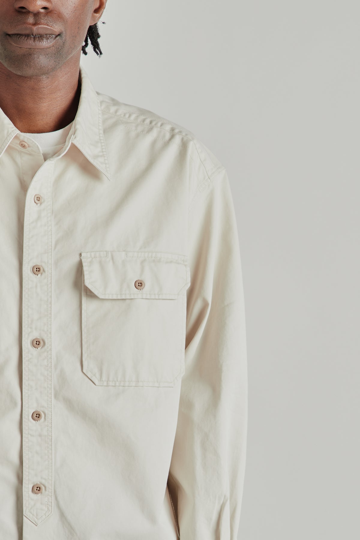Chino Officer Shirt - Ivory