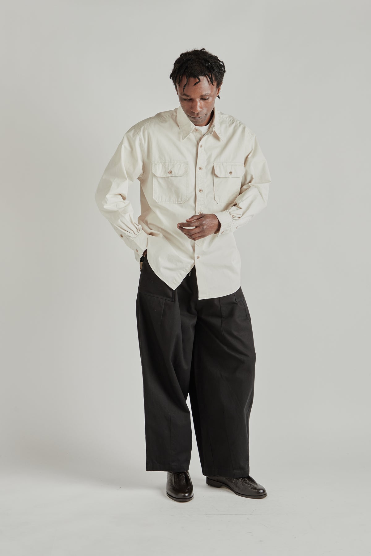 Chino Officer Shirt - Ivory