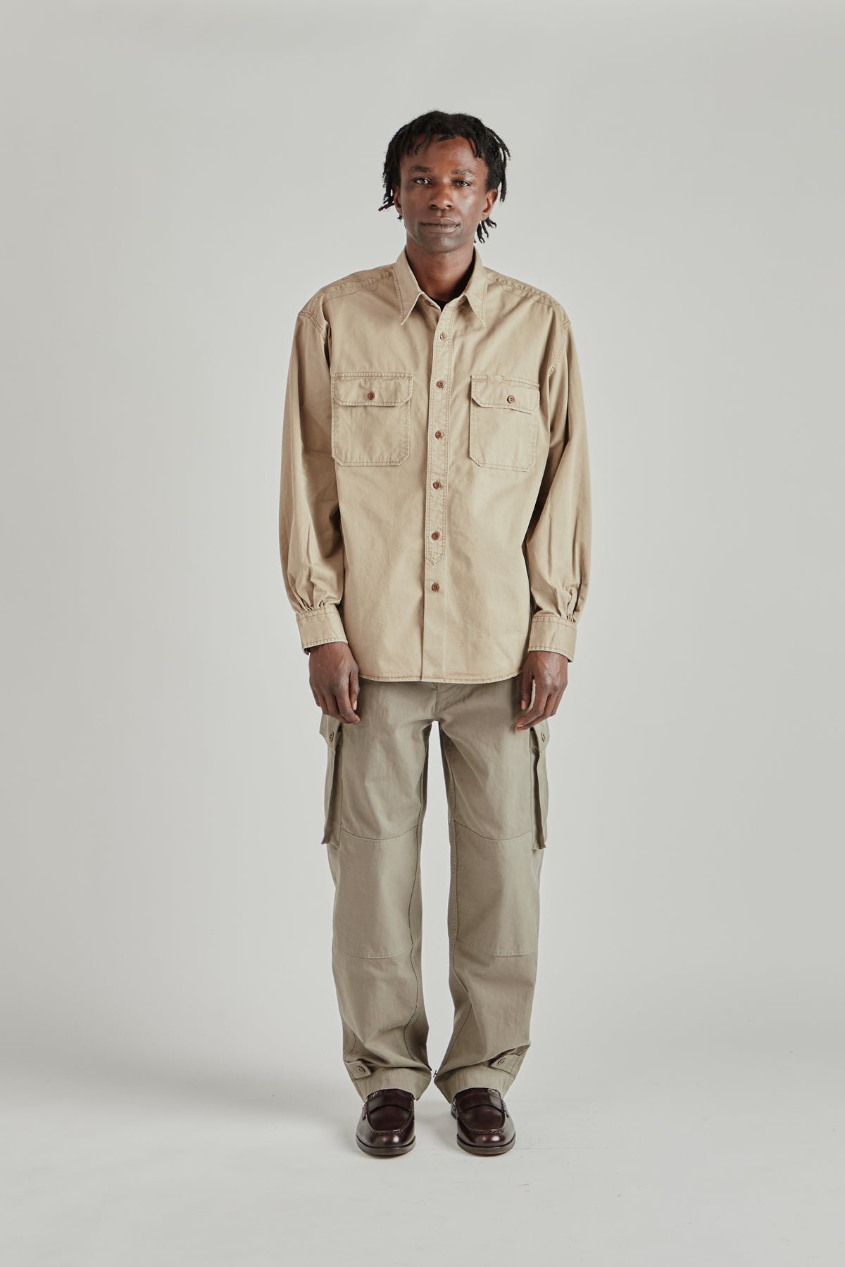 Chino Officer Shirt - Khaki